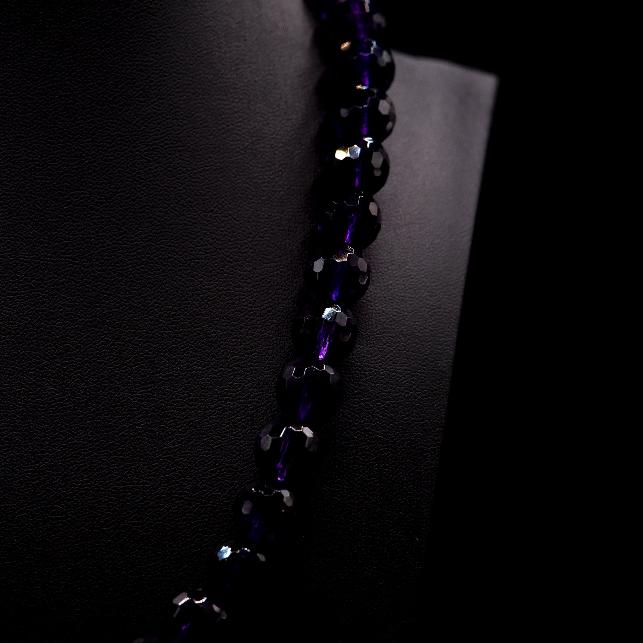 12mm Faceted Round Purple Amethyst Bead Strings