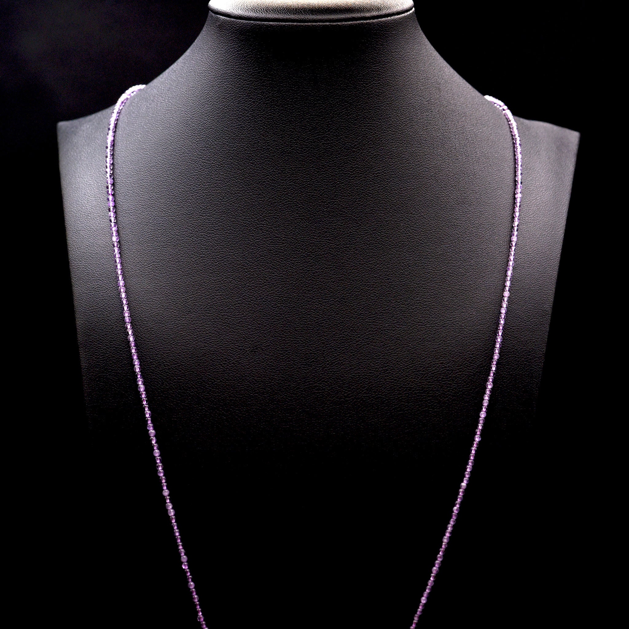 2mm Round Purple Amethyst Bead Strings