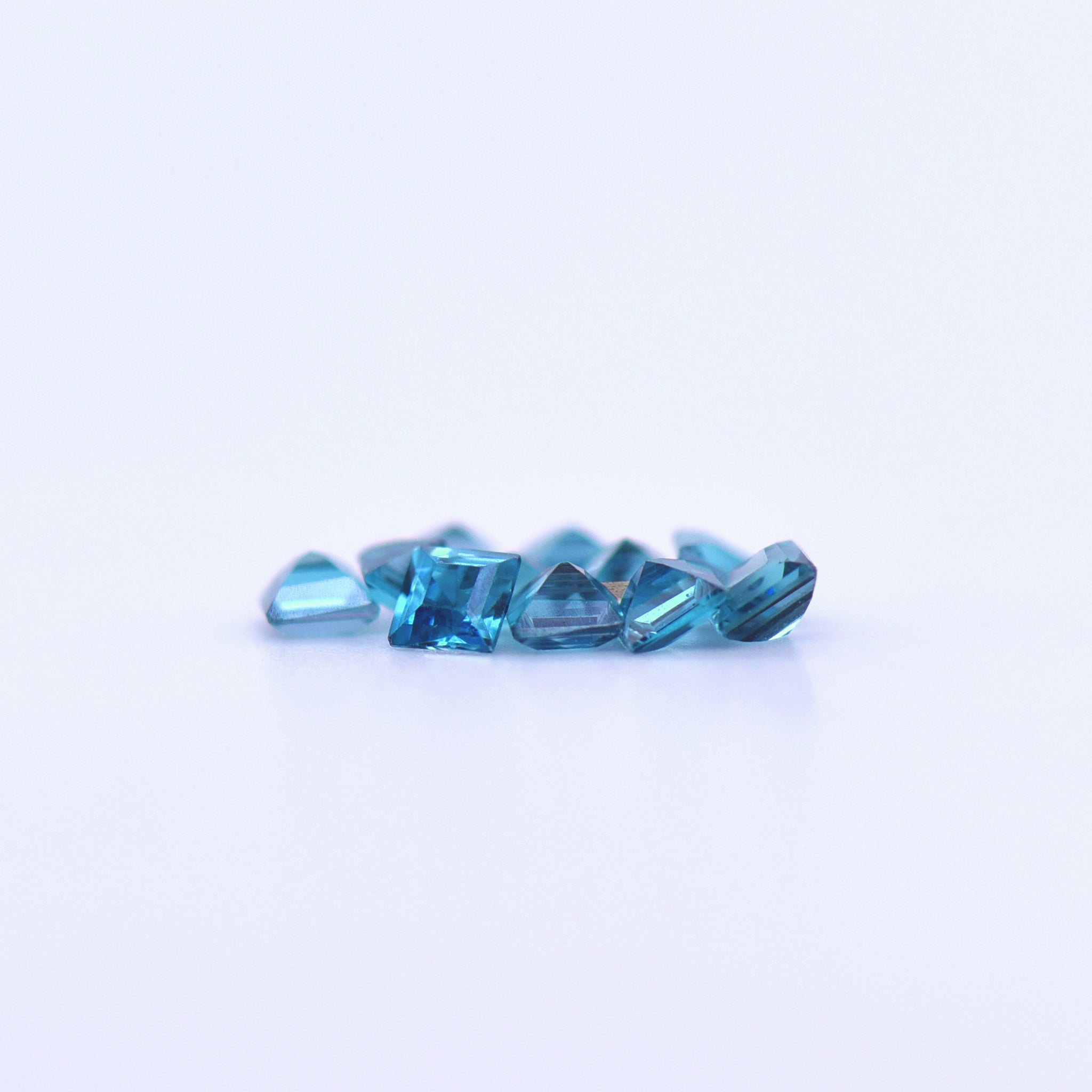 2.5x2.5 Square Step Cut London Blue Topaz