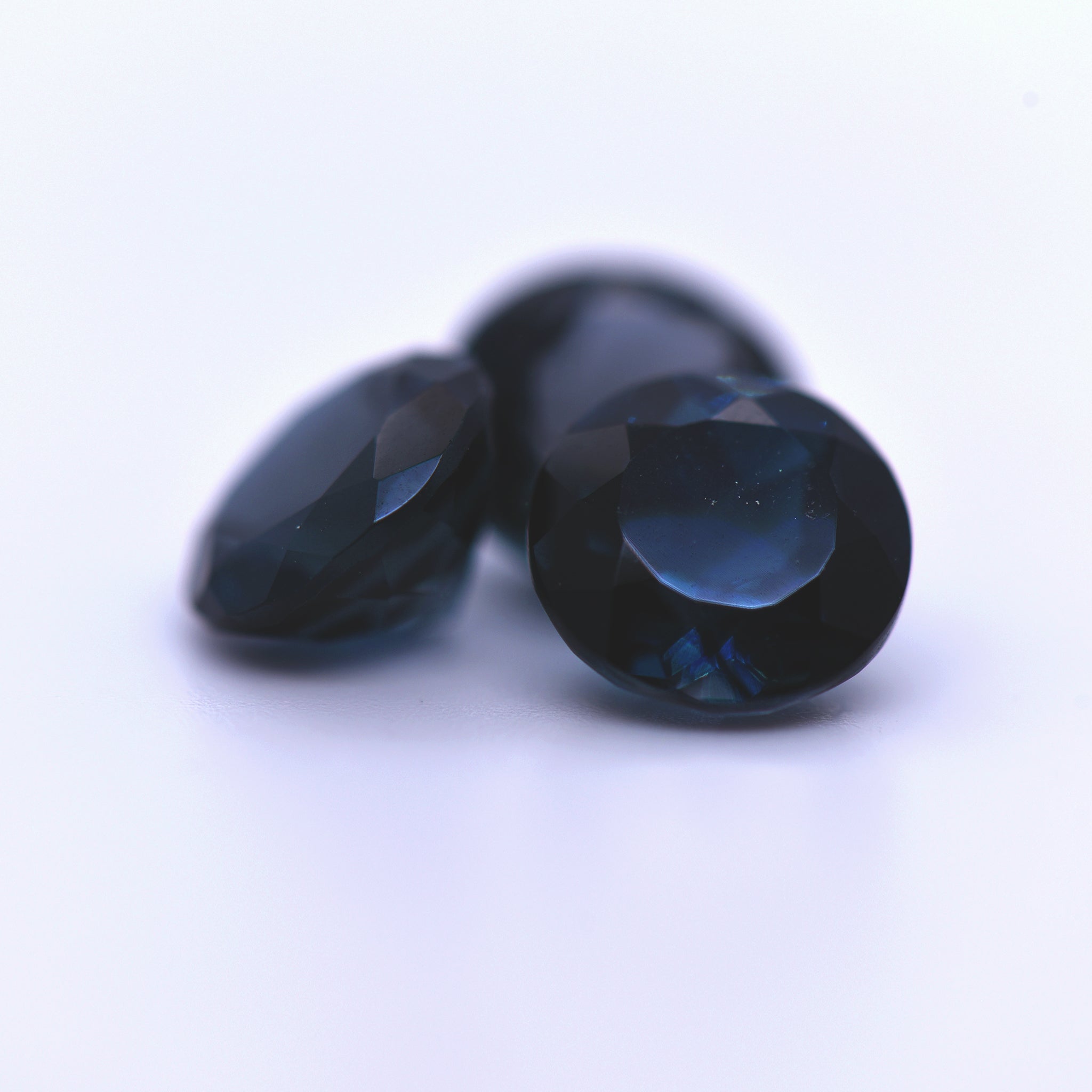 10mm Round Faceted London Blue Topaz