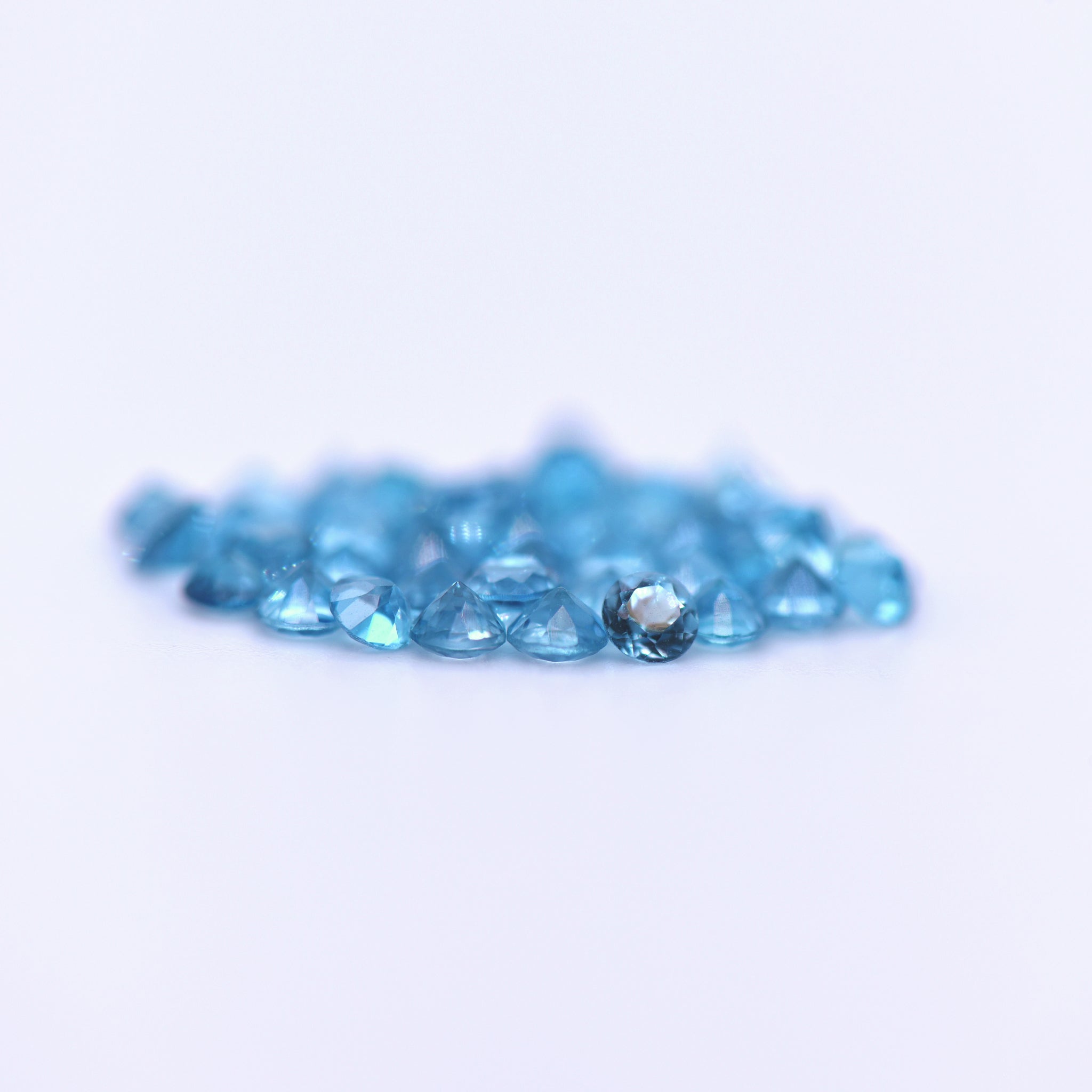 3mm Round Faceted London Blue Topaz