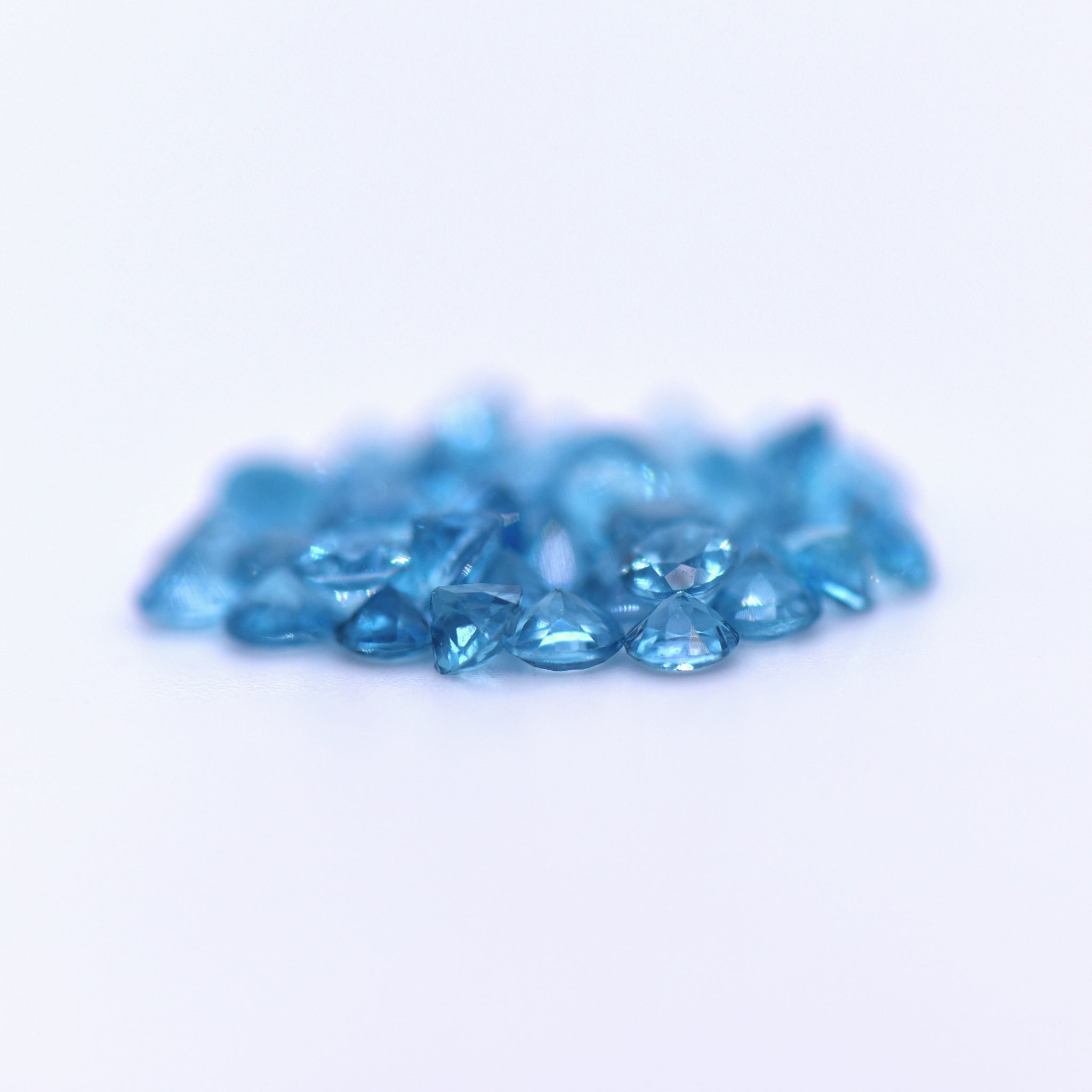3mm Round Faceted London Blue Topaz