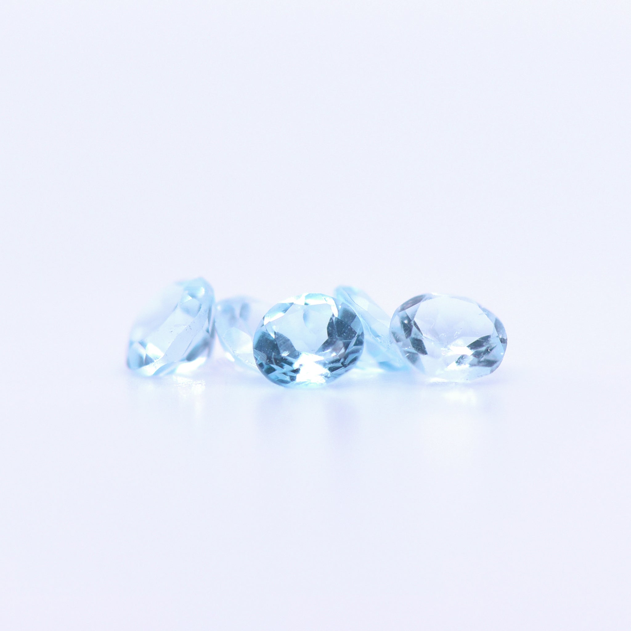 3.75mm Round Faceted Sky Blue Topaz