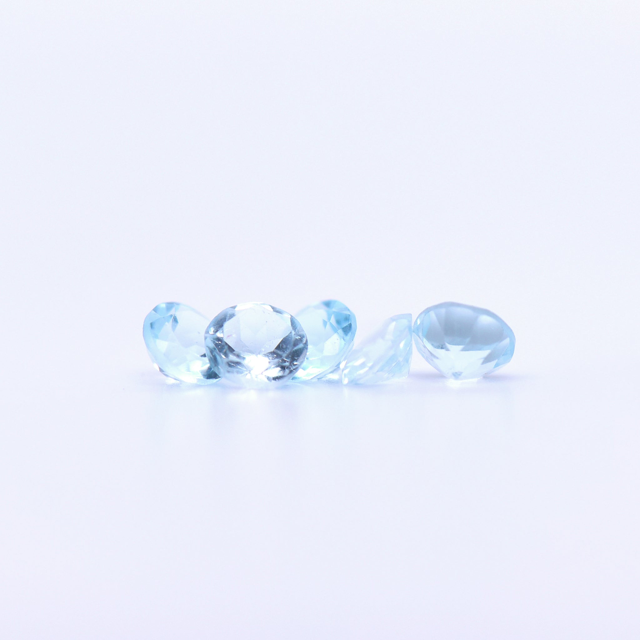 3.75mm Round Faceted Sky Blue Topaz