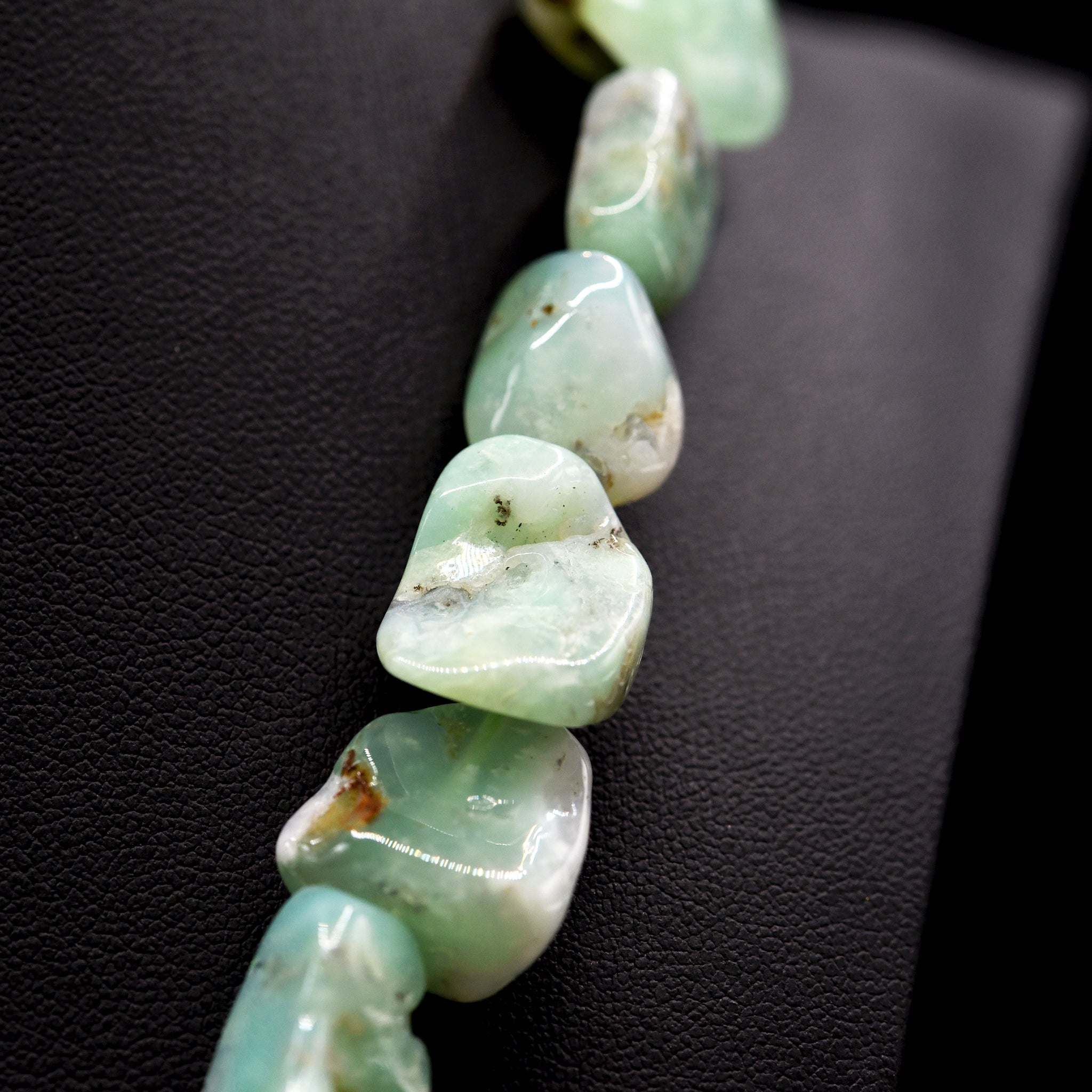 15mm Nugget Green Chrysoprase Bead Strings