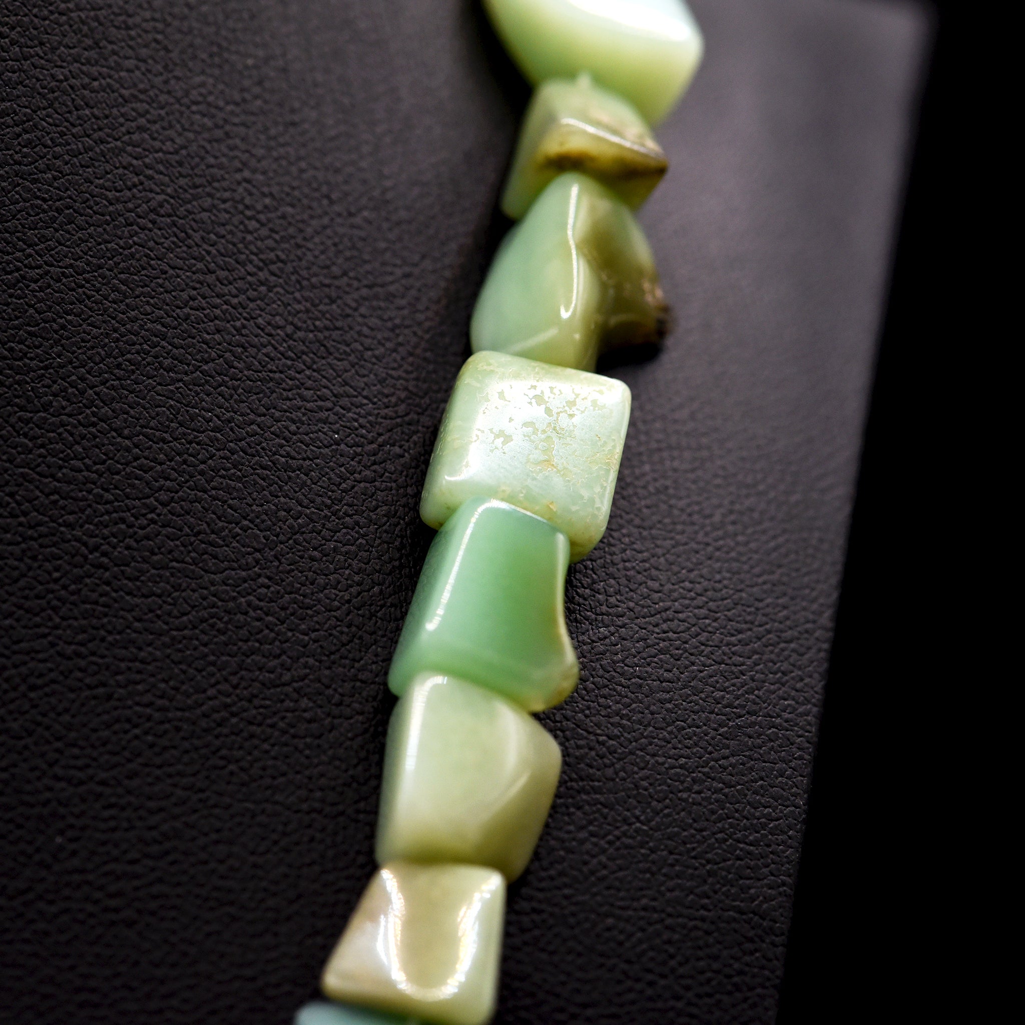 10mm Nugget Green Chrysoprase Bead Strings