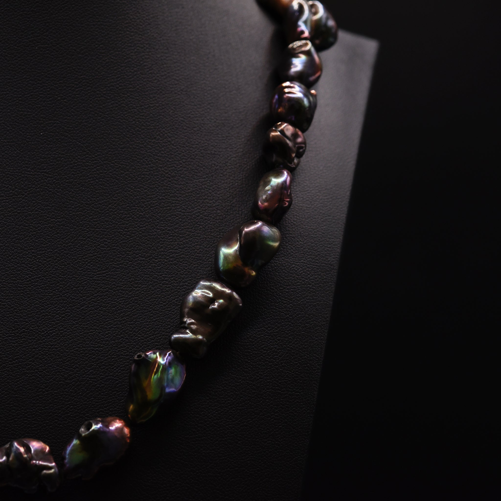 14mm Baroque Black Loose Pearl String