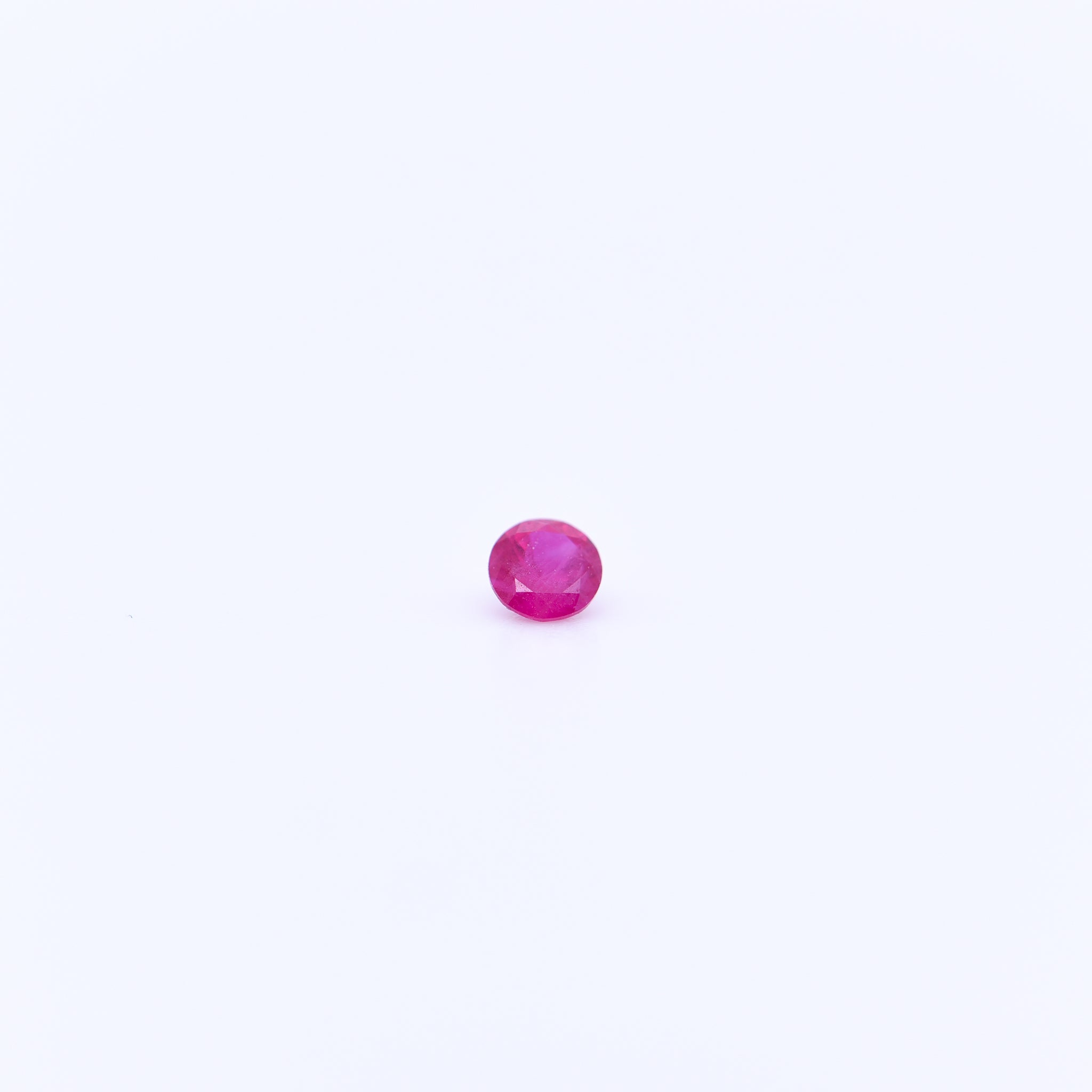 3.25mm Round Diamond Cut Pink Rubies