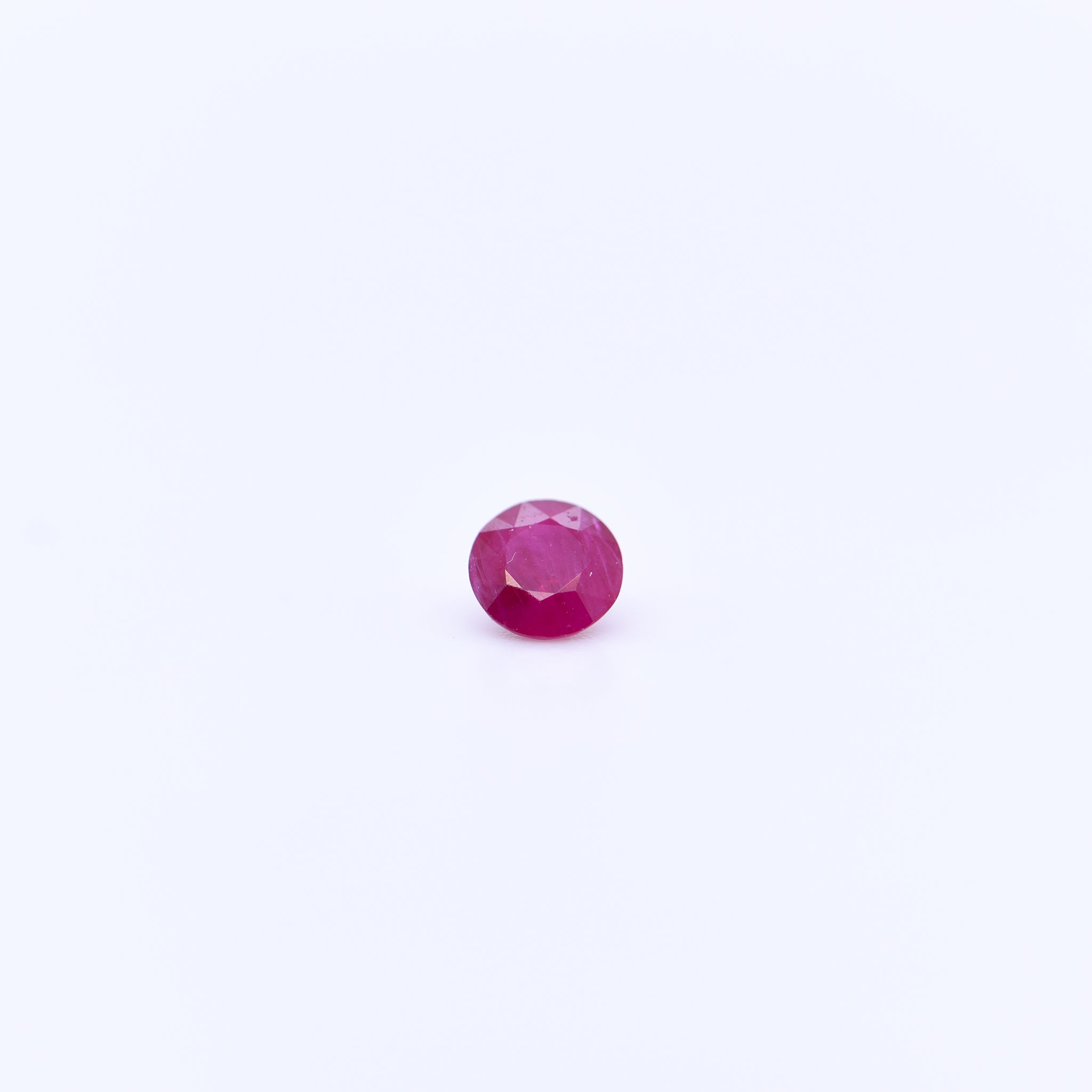 3.5mm Round Diamond Cut Red Rubies