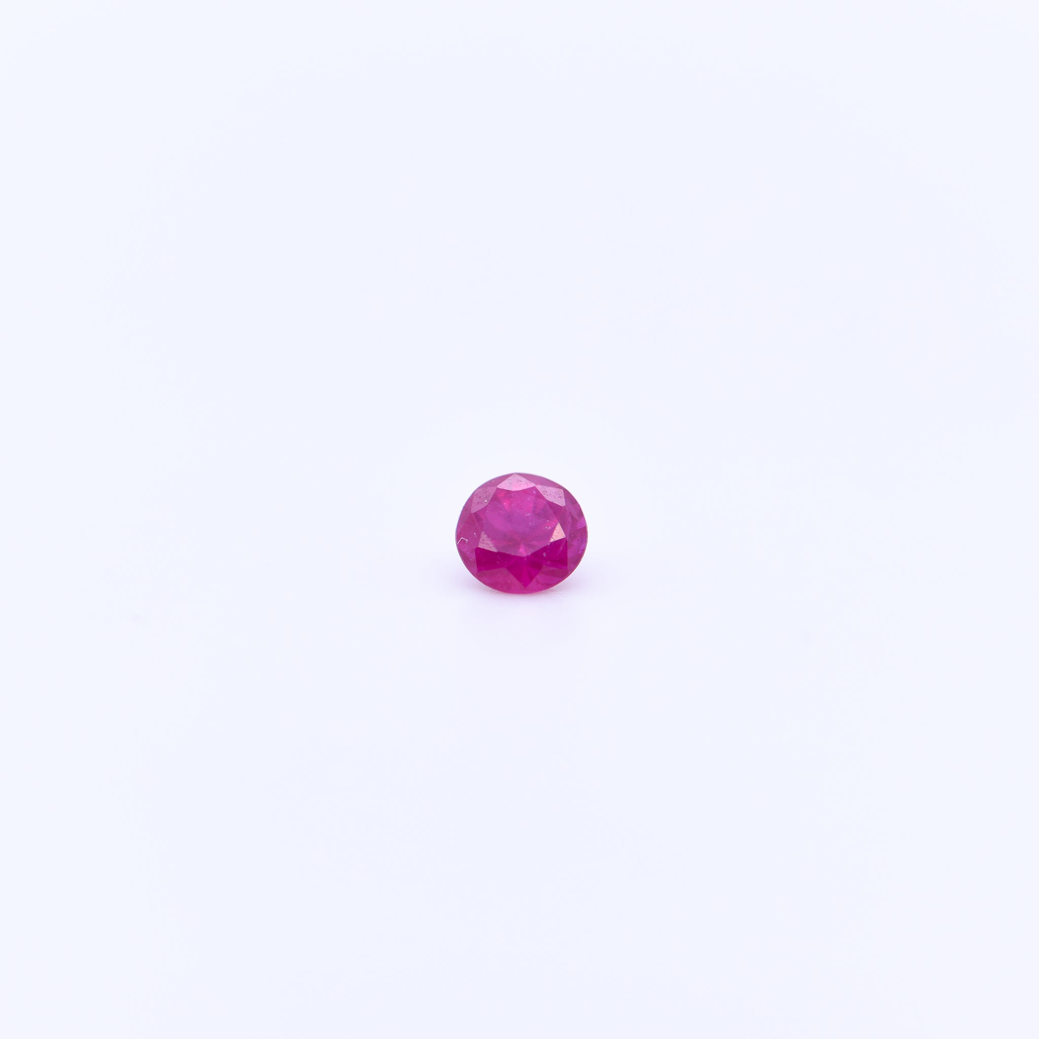 3.75mm Round Diamond Cut Red Rubies
