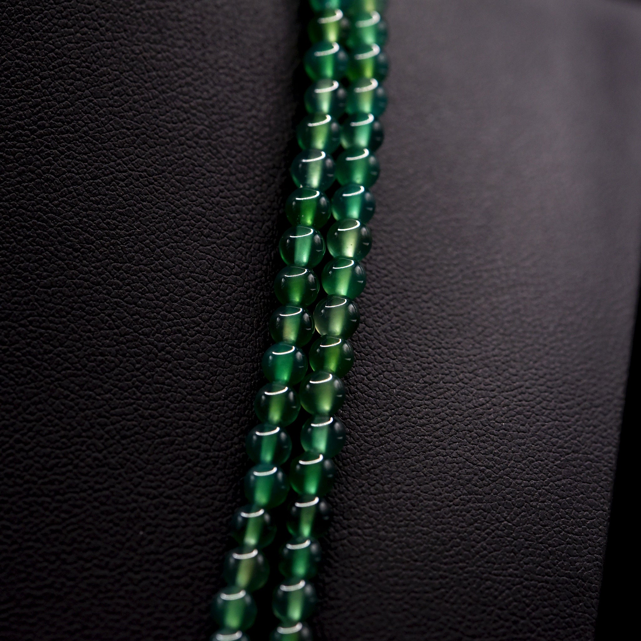4mm Round Green Fluorite Bead Strings