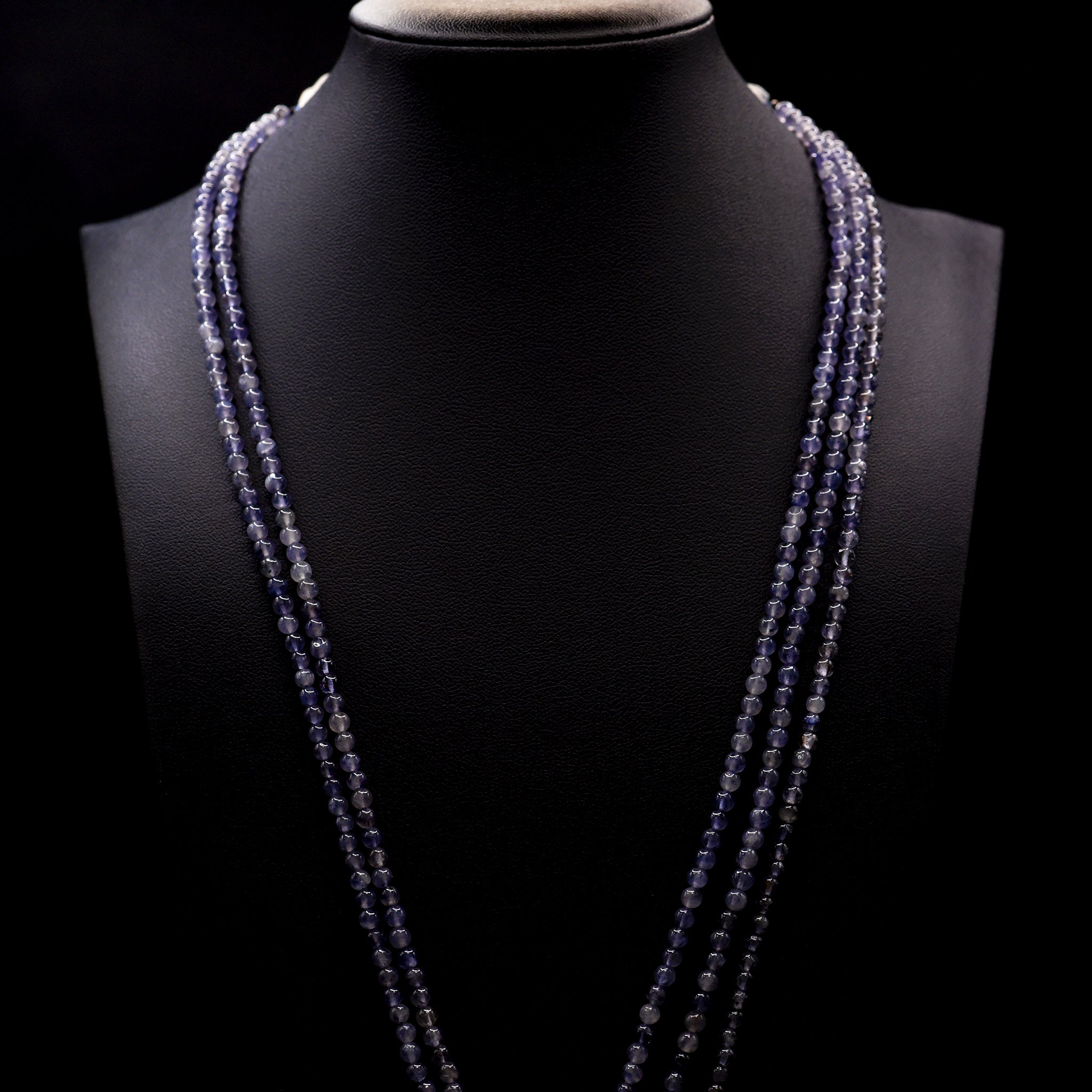 4mm Round Purple Iolite Bead Strings