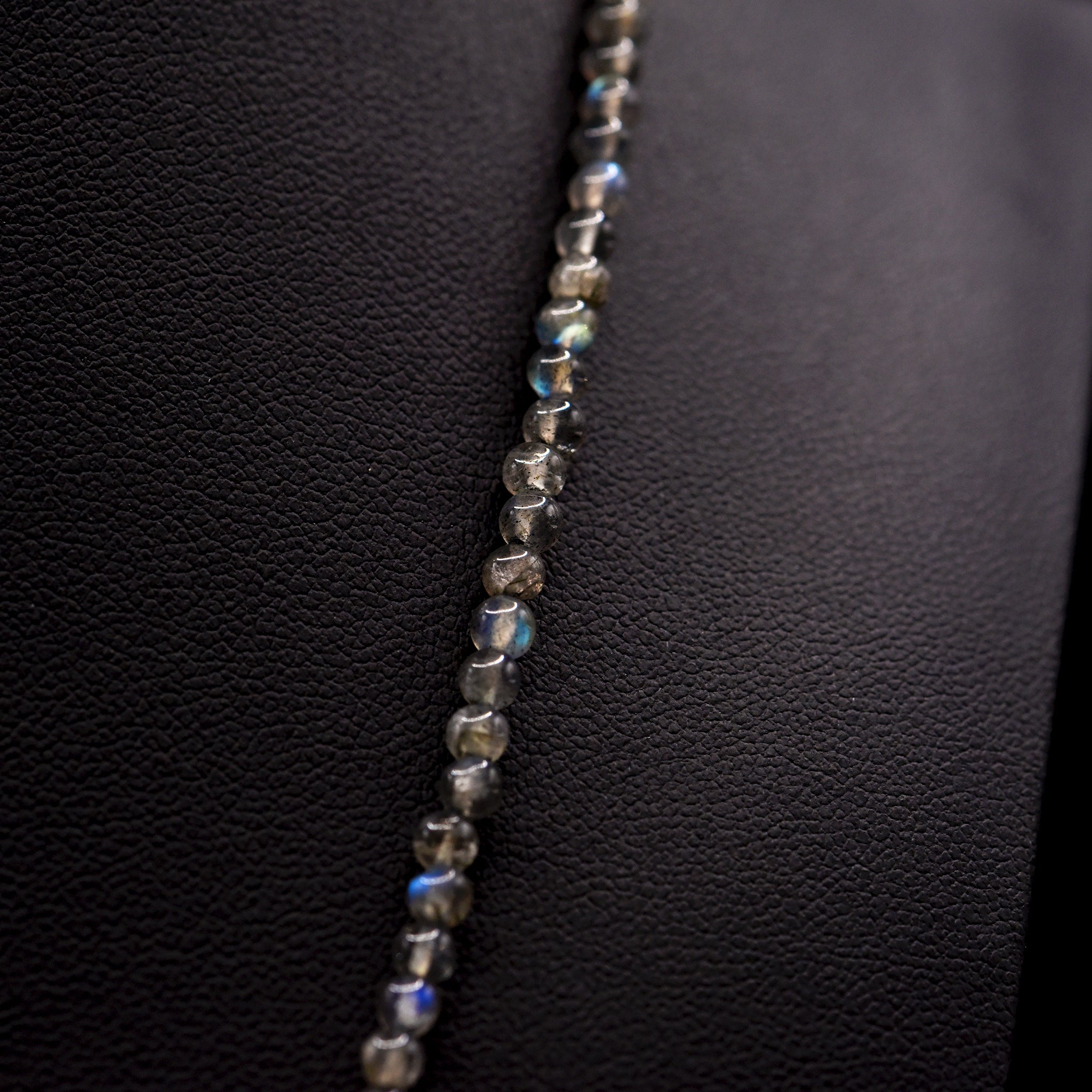 3.5mm Round Grey Labradorite Bead Strings