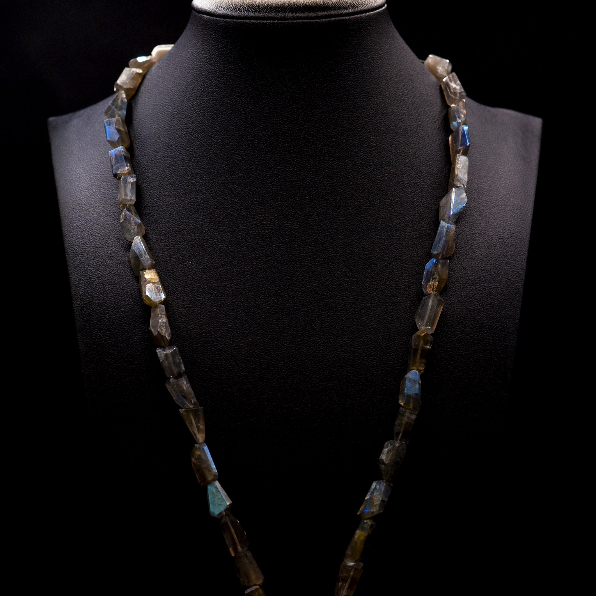 12x6 Nugget Grey Labradorite Bead Strings