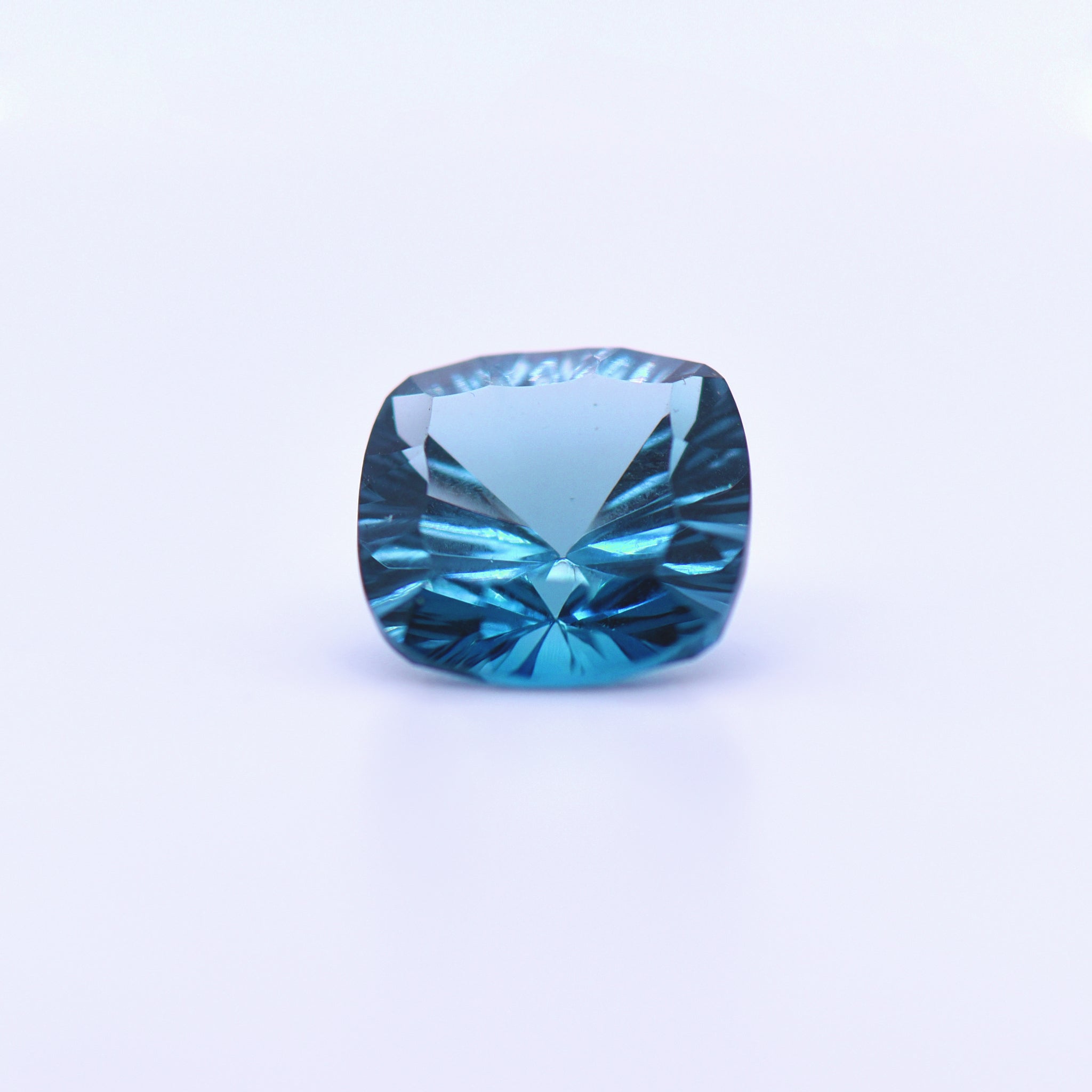12x12 Cushion Concave Cut London Blue Topaz