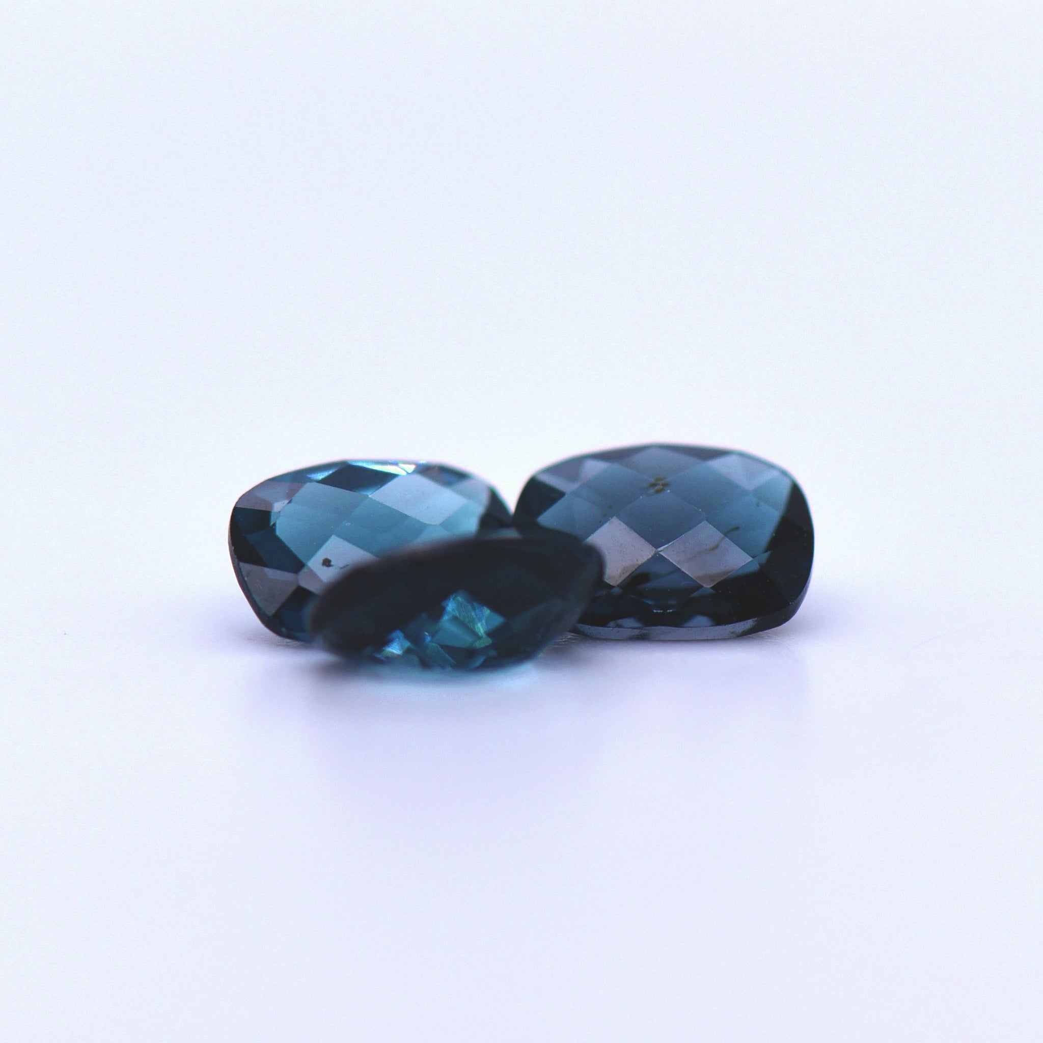 7x5 Cushion Checkerboard Cut London Blue Topaz
