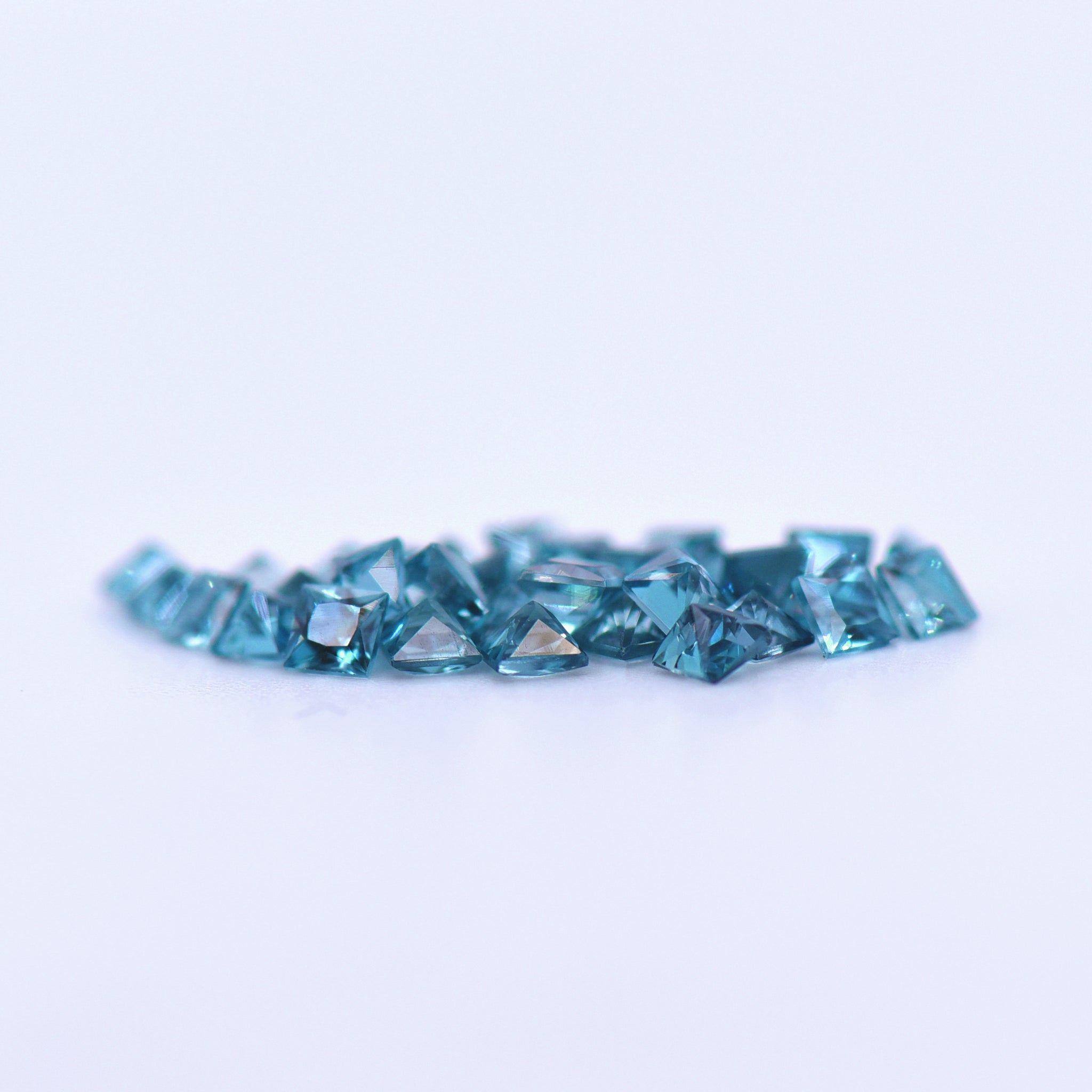 2.5x2.5 Square Princess Cut London Blue Topaz