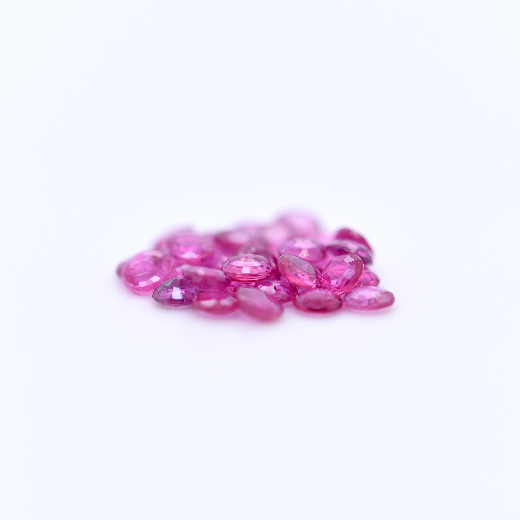 2.75mm Round Faceted Pink Rubies