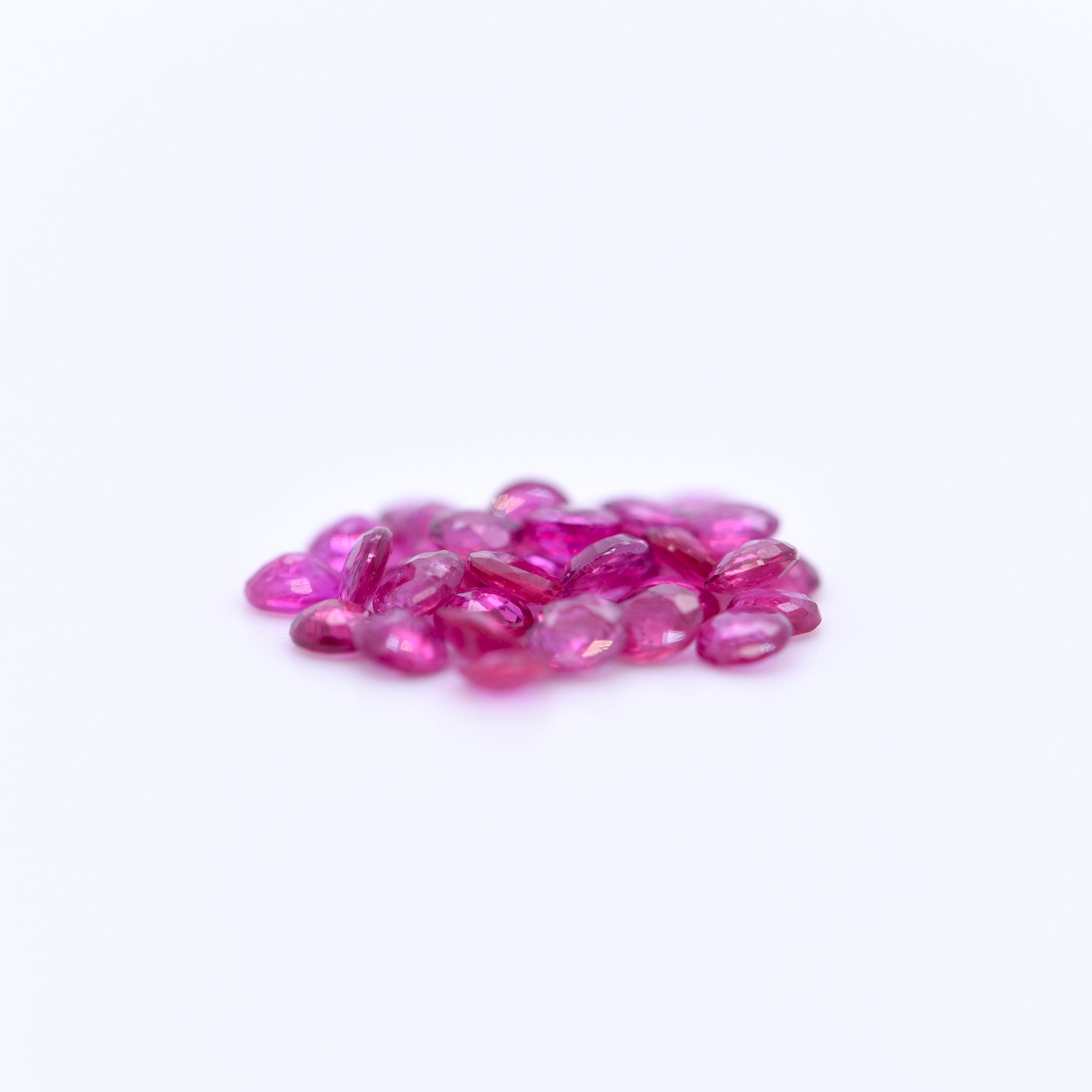 2.75mm Round Faceted Pink Rubies