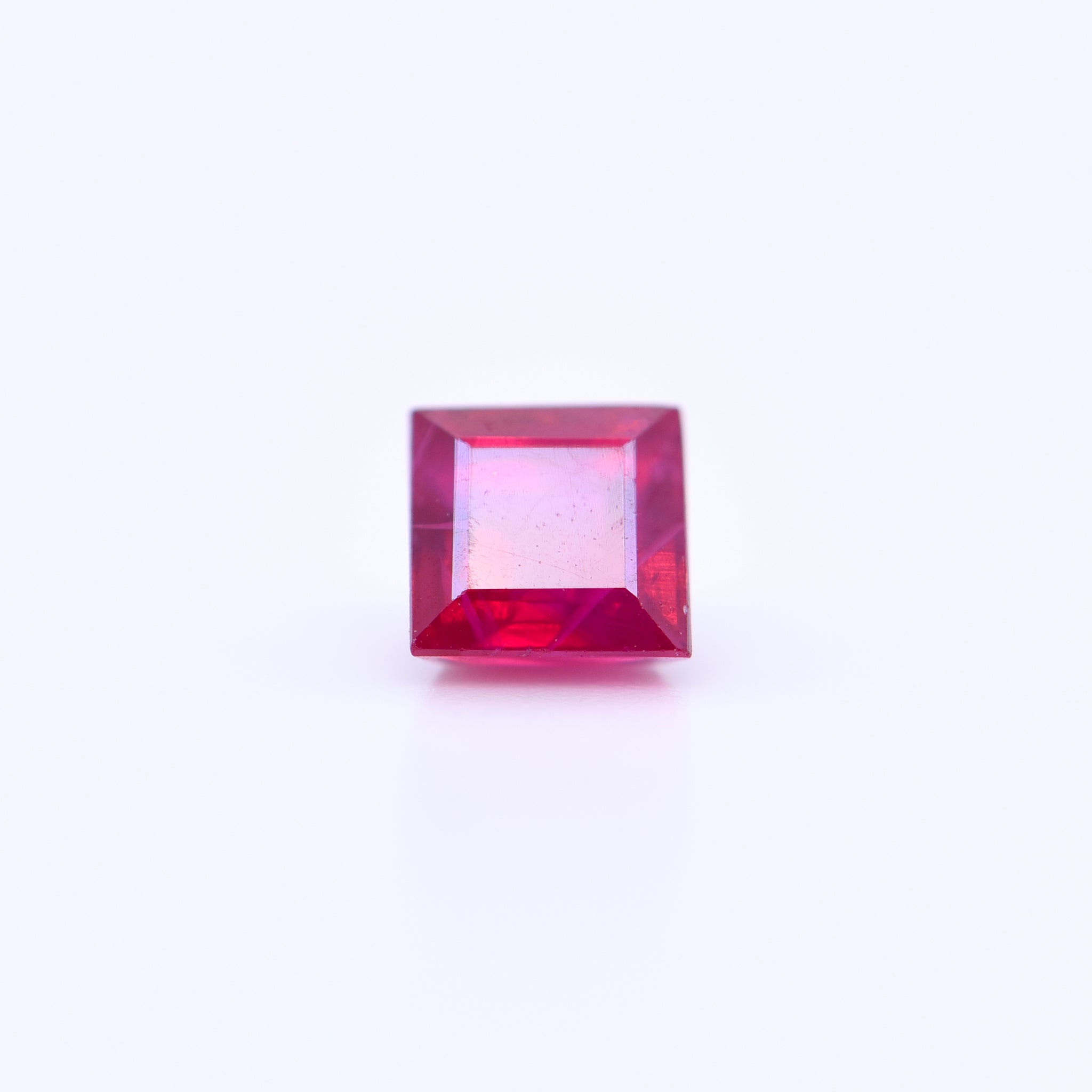 4x4 Square Step Cut Red Rubies