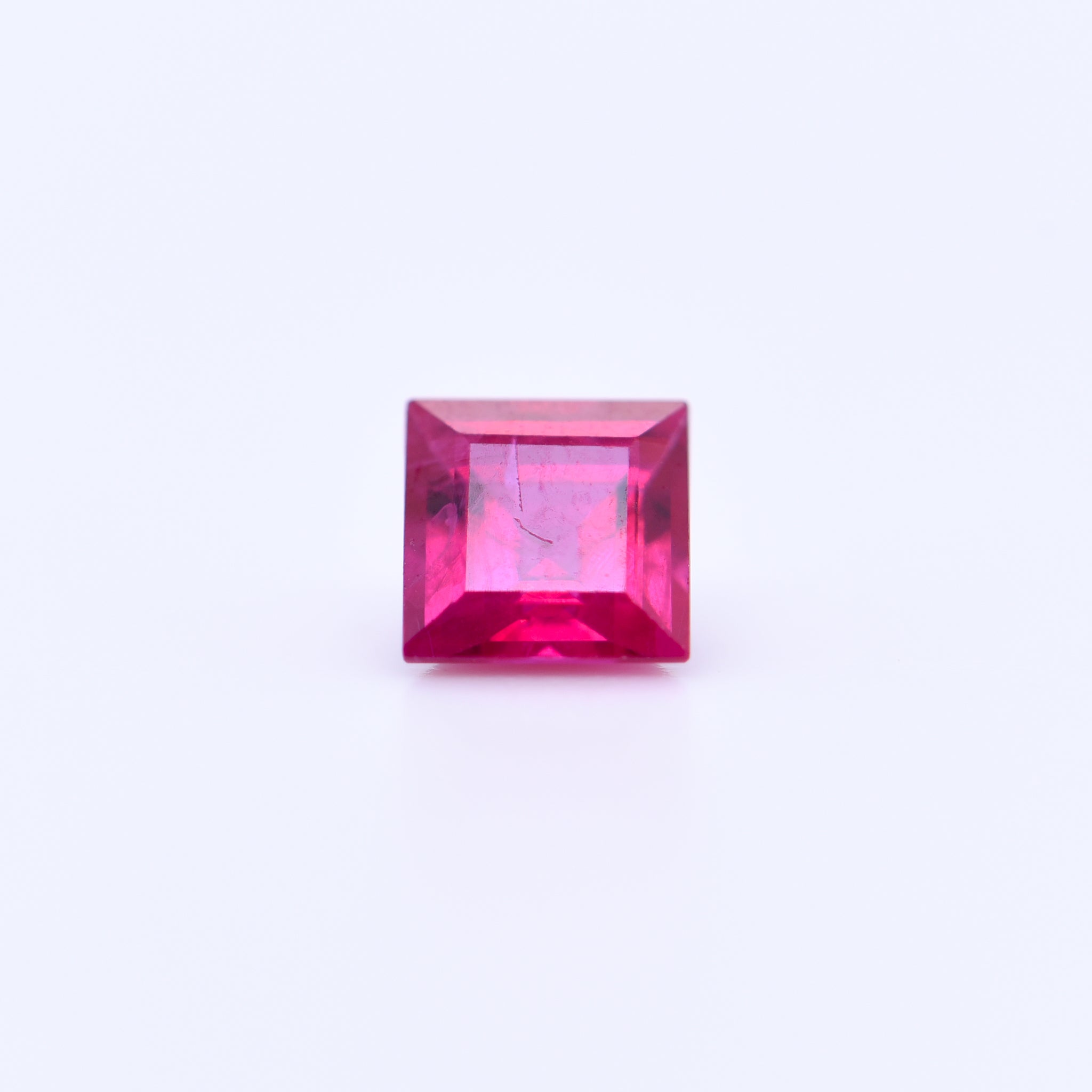 4.5x4.5 Square Step Cut Pink Rubies