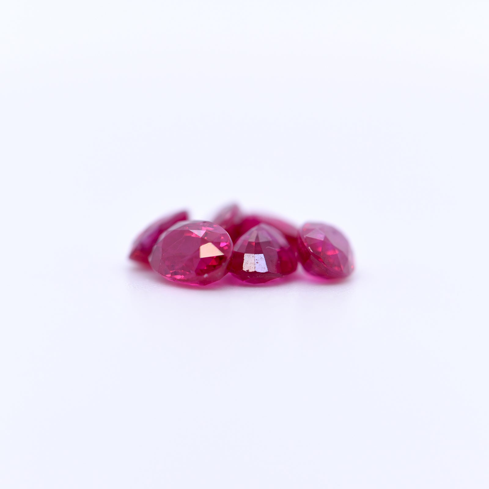 6x4 Oval Faceted Red Rubies