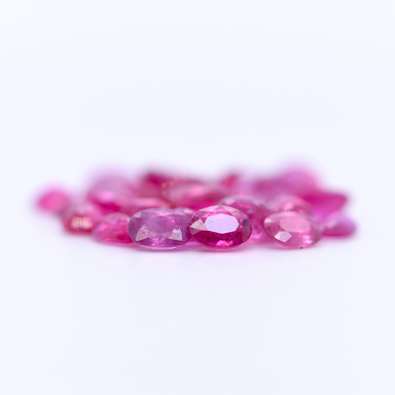 4x3 Oval Faceted Pink Rubies