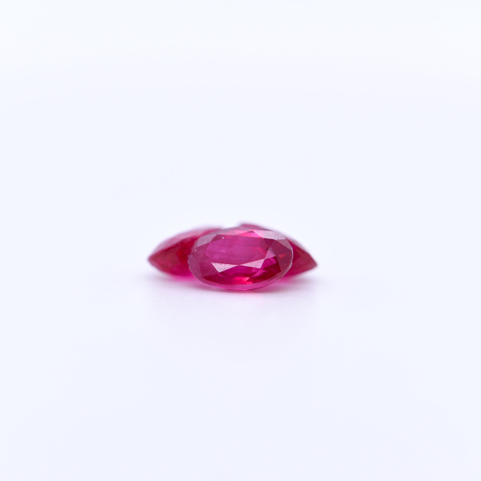 6x4 Oval Faceted Red Rubies