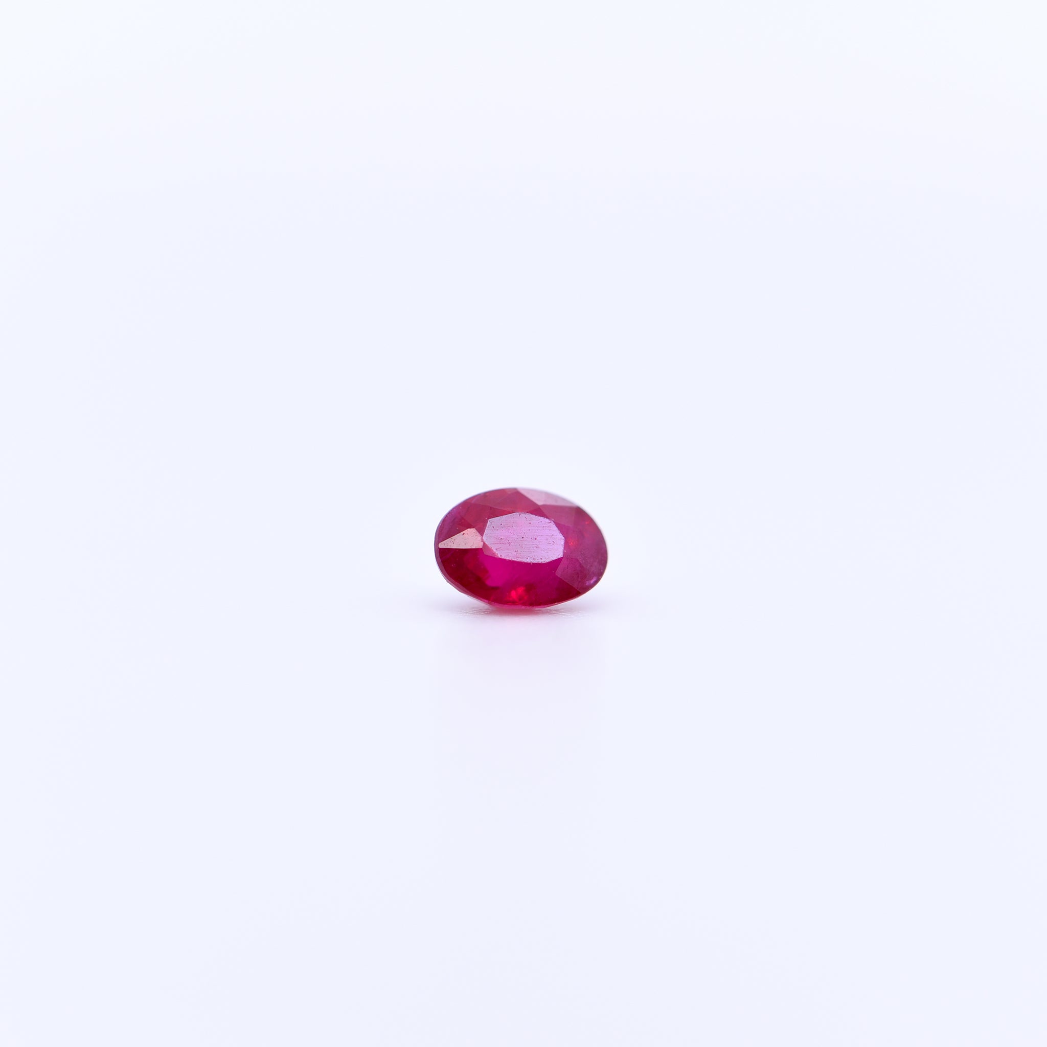 4.4X3.5 Oval Faceted Red Rubies