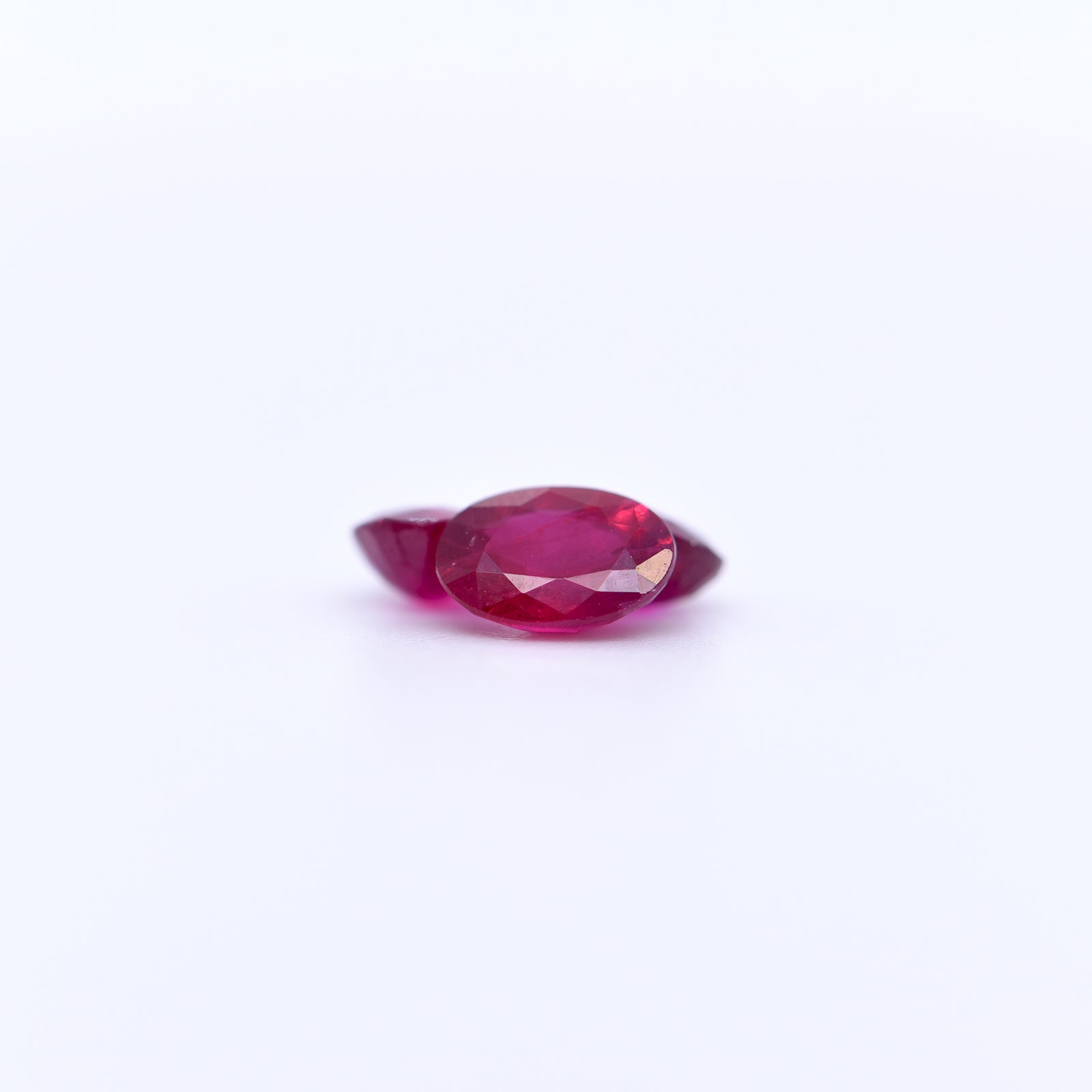6x4 Oval Faceted Red Rubies