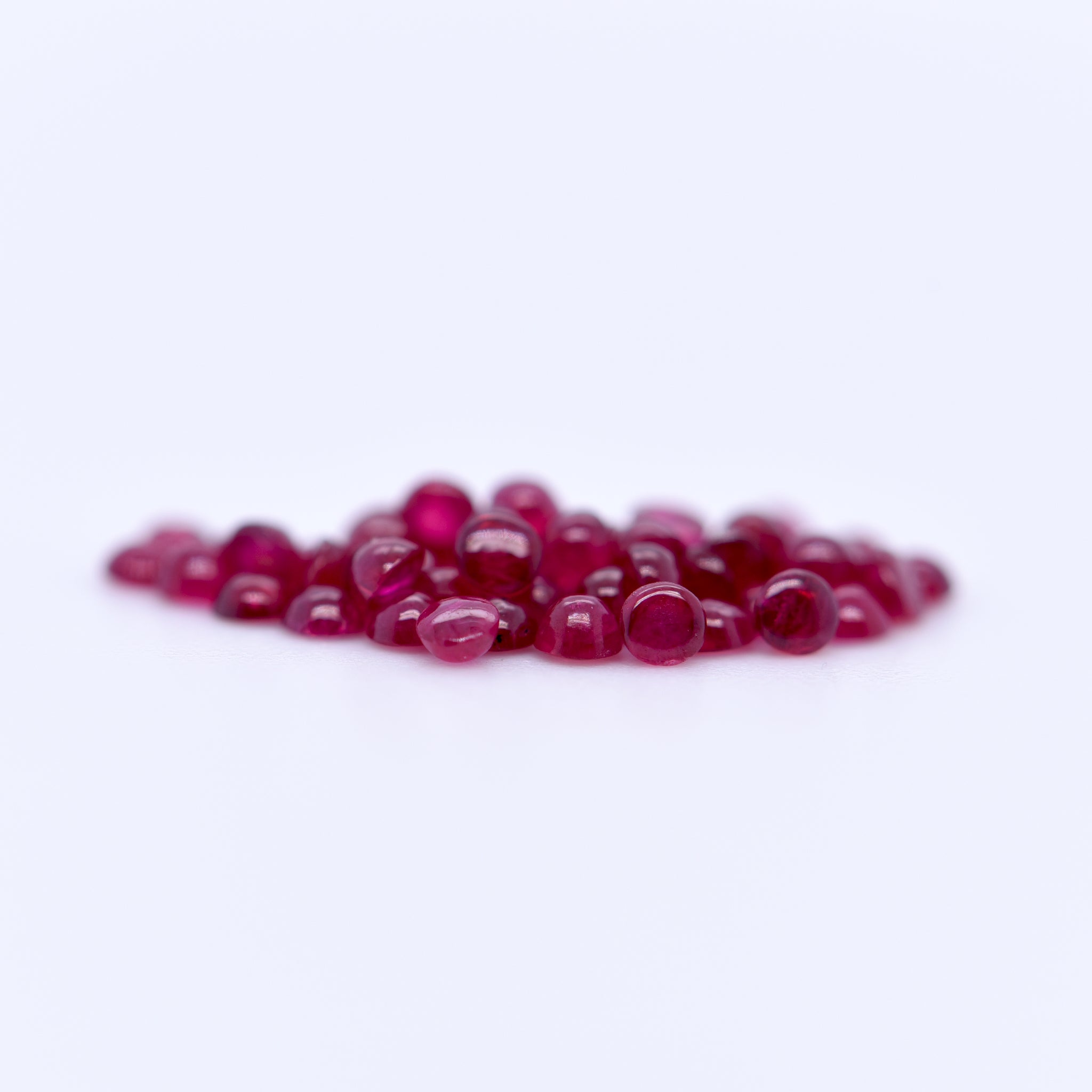 1.75mm Round Cabochon Red Rubies