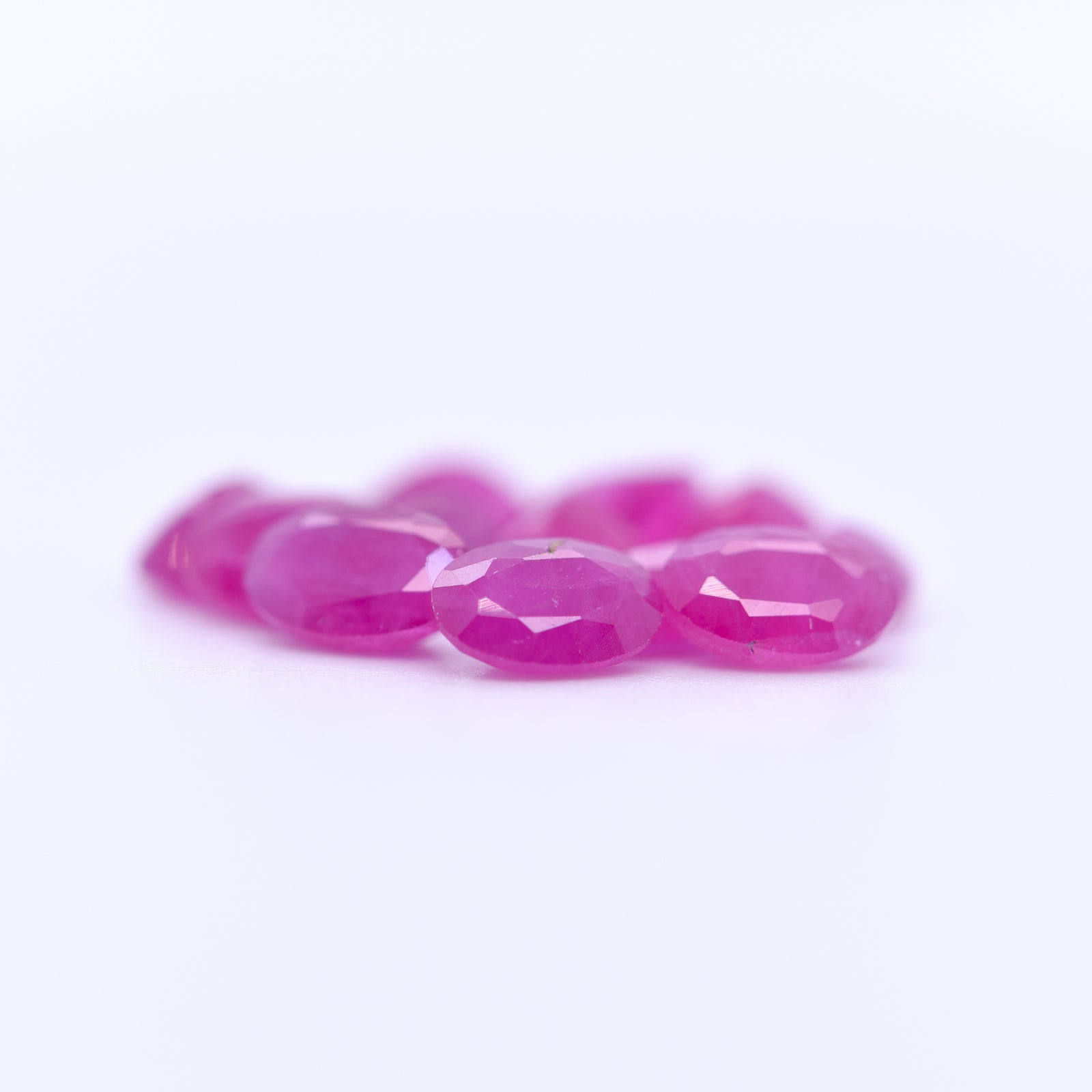 6x4 Oval Faceted Pink Rubies