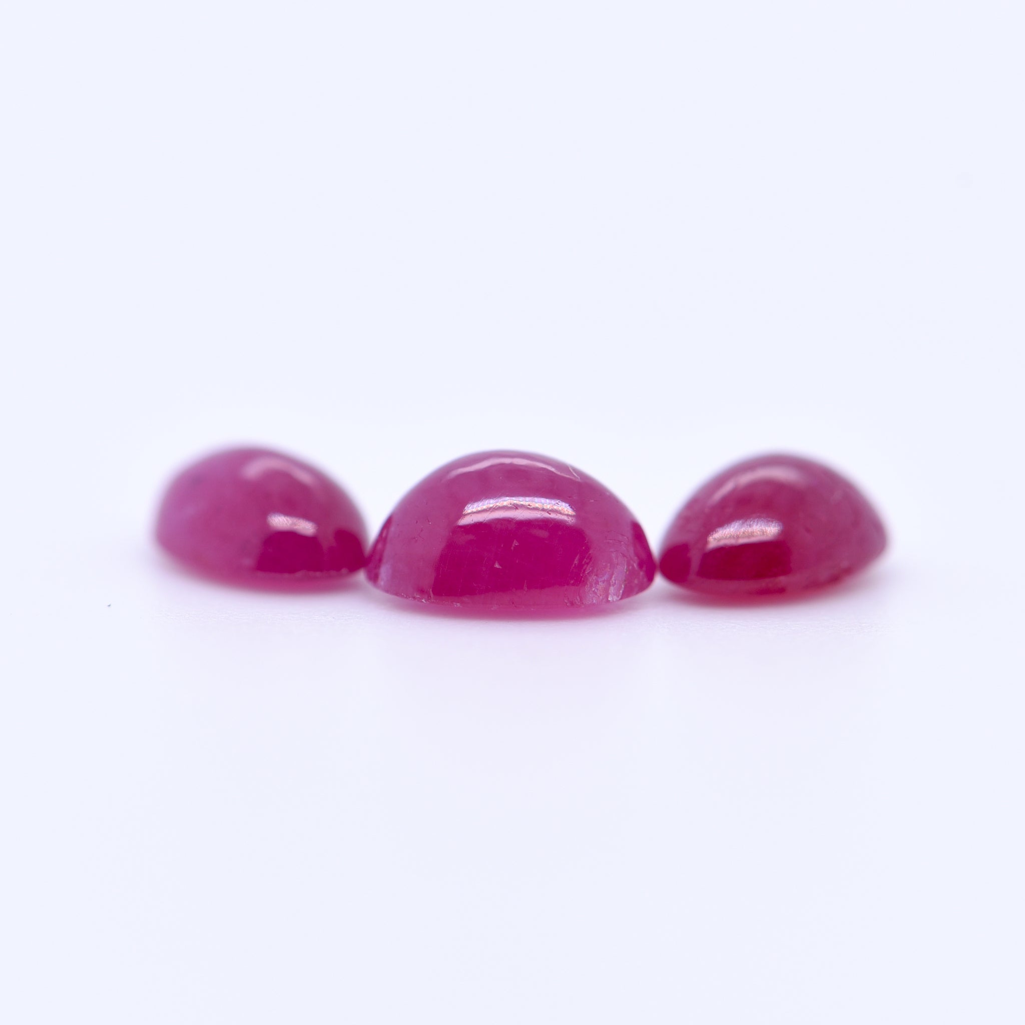 6X4 Oval Cabochon Red Rubies
