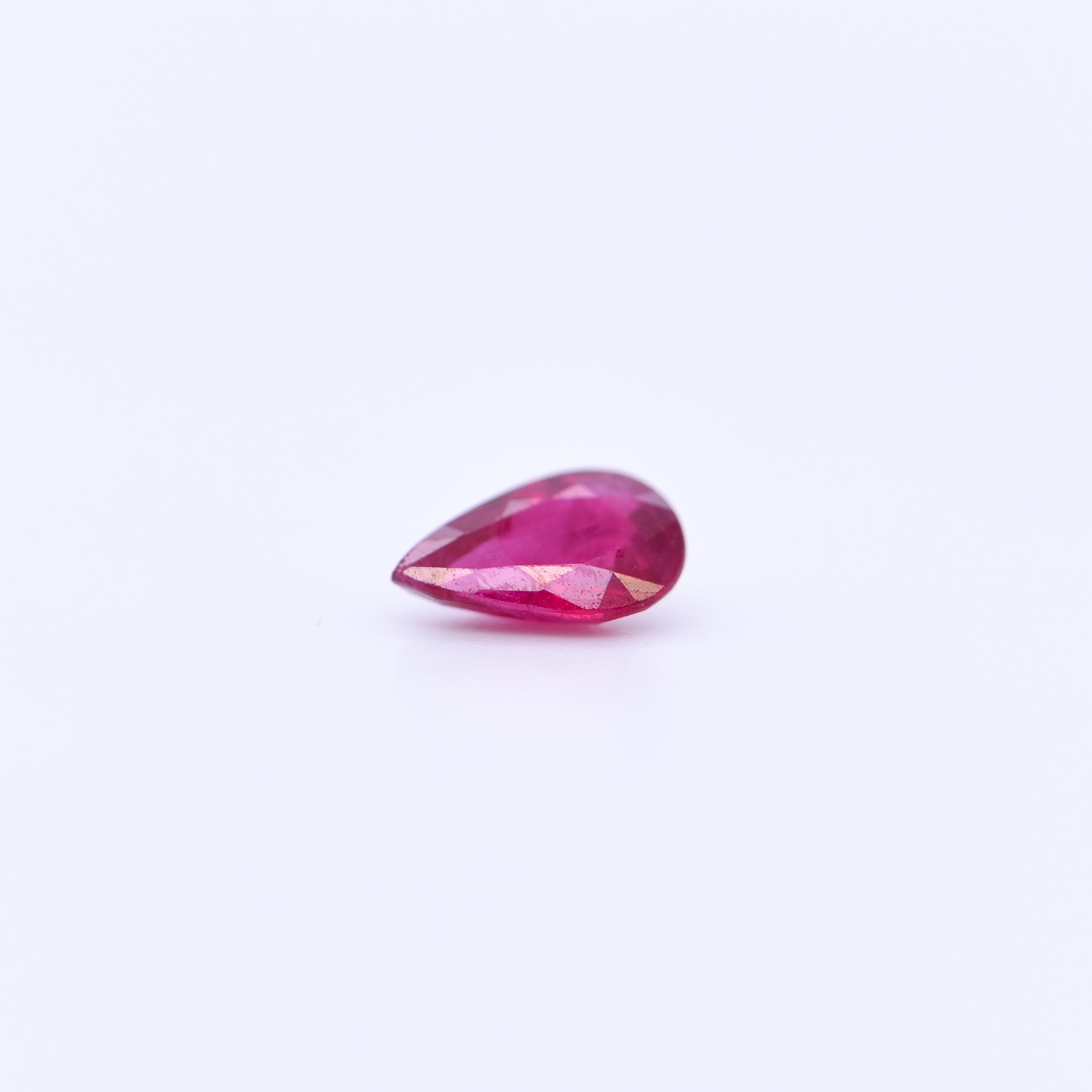 6X4 Pear Faceted Red Rubies