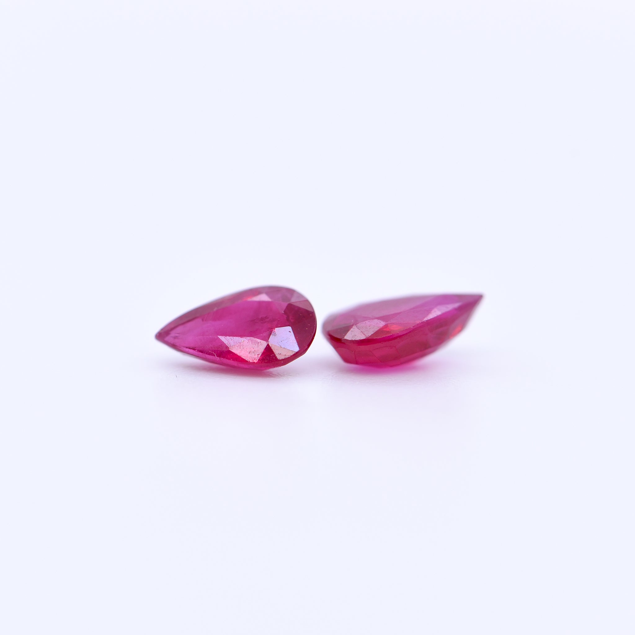 6X4 Pear Faceted Red Rubies