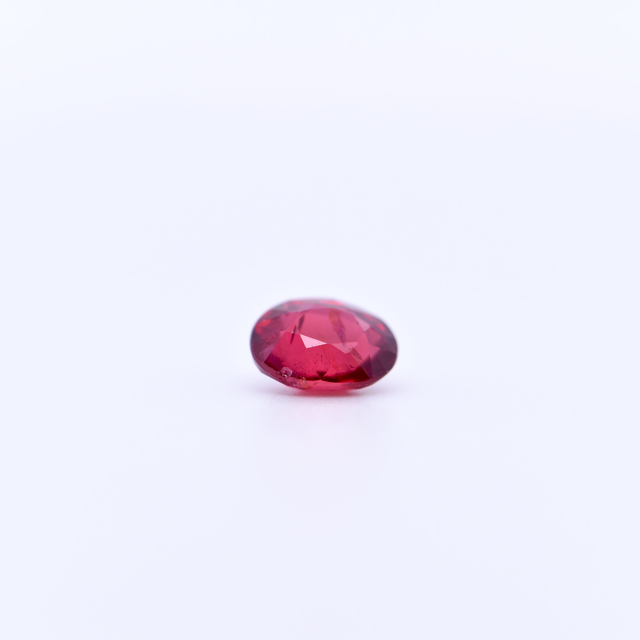 6x4 Oval Faceted Red Rubies