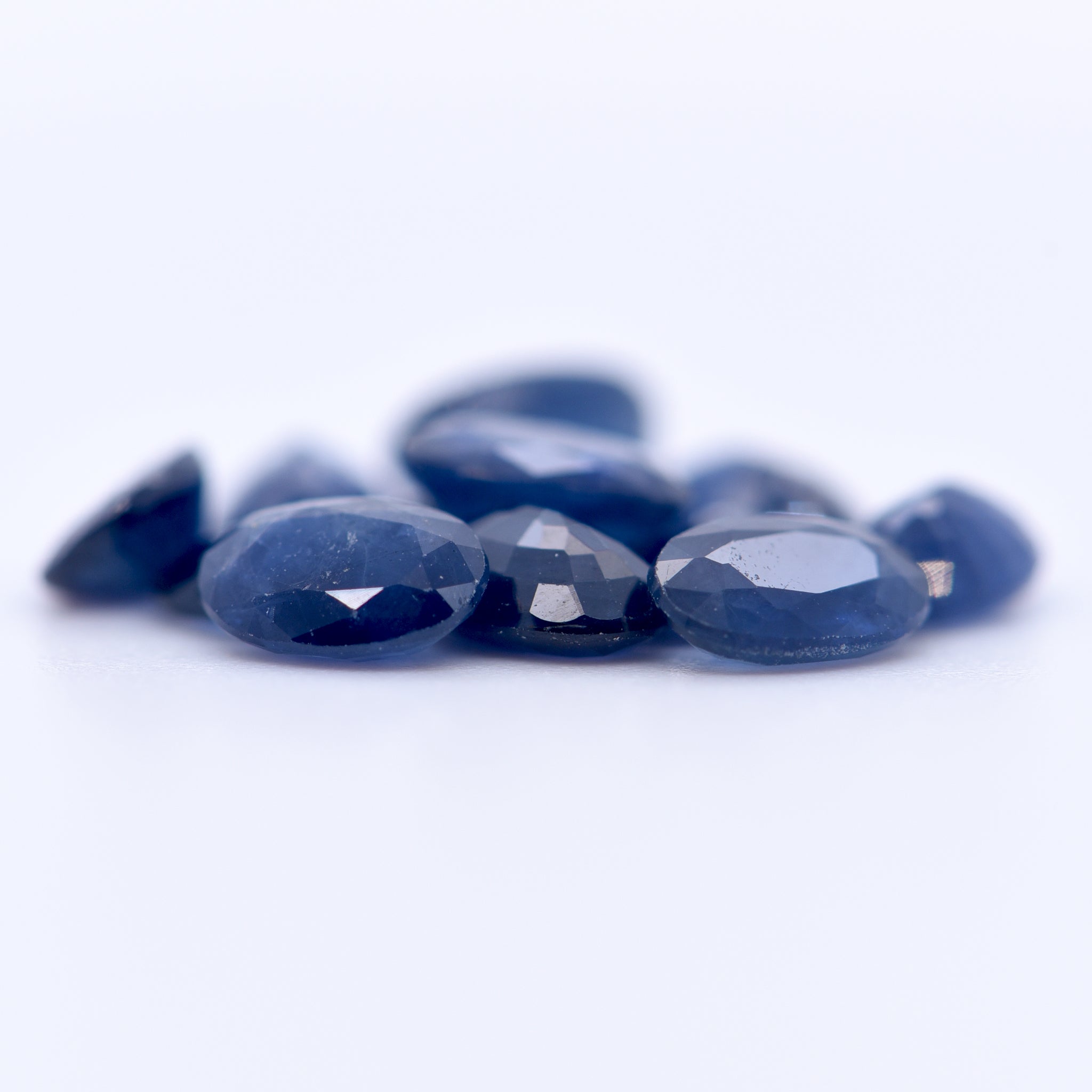 6x4 Oval Faceted Blue Sapphires