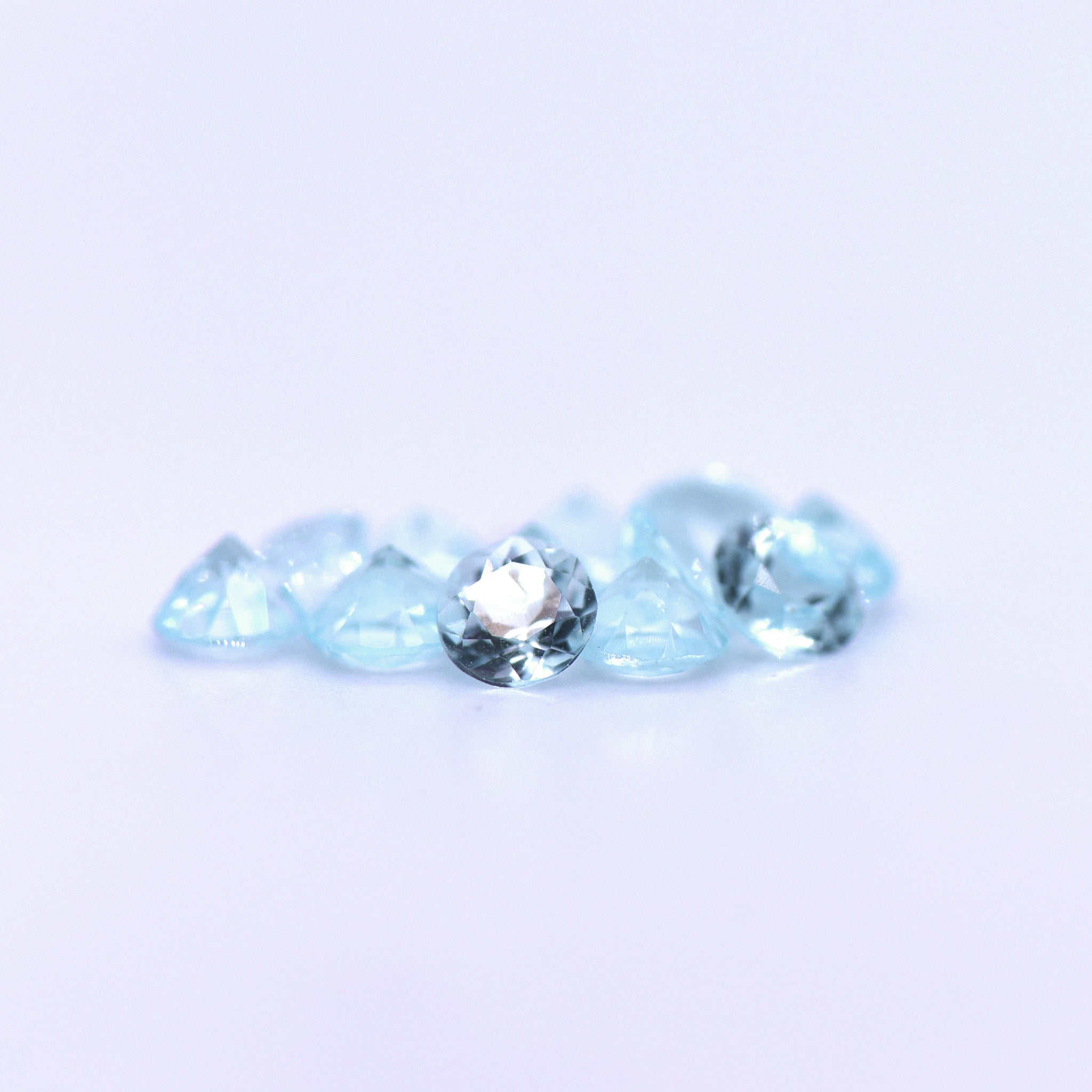 4.5mm Round Faceted Sky Blue Topaz
