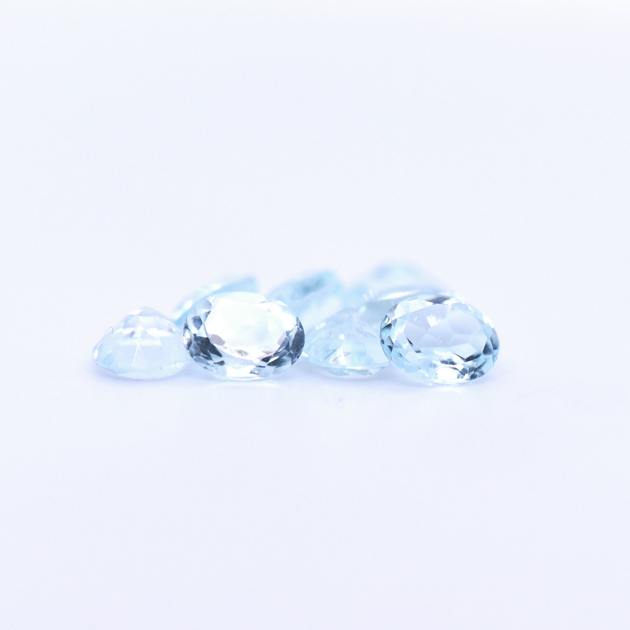 5x4 Oval Faceted Sky Blue Topaz