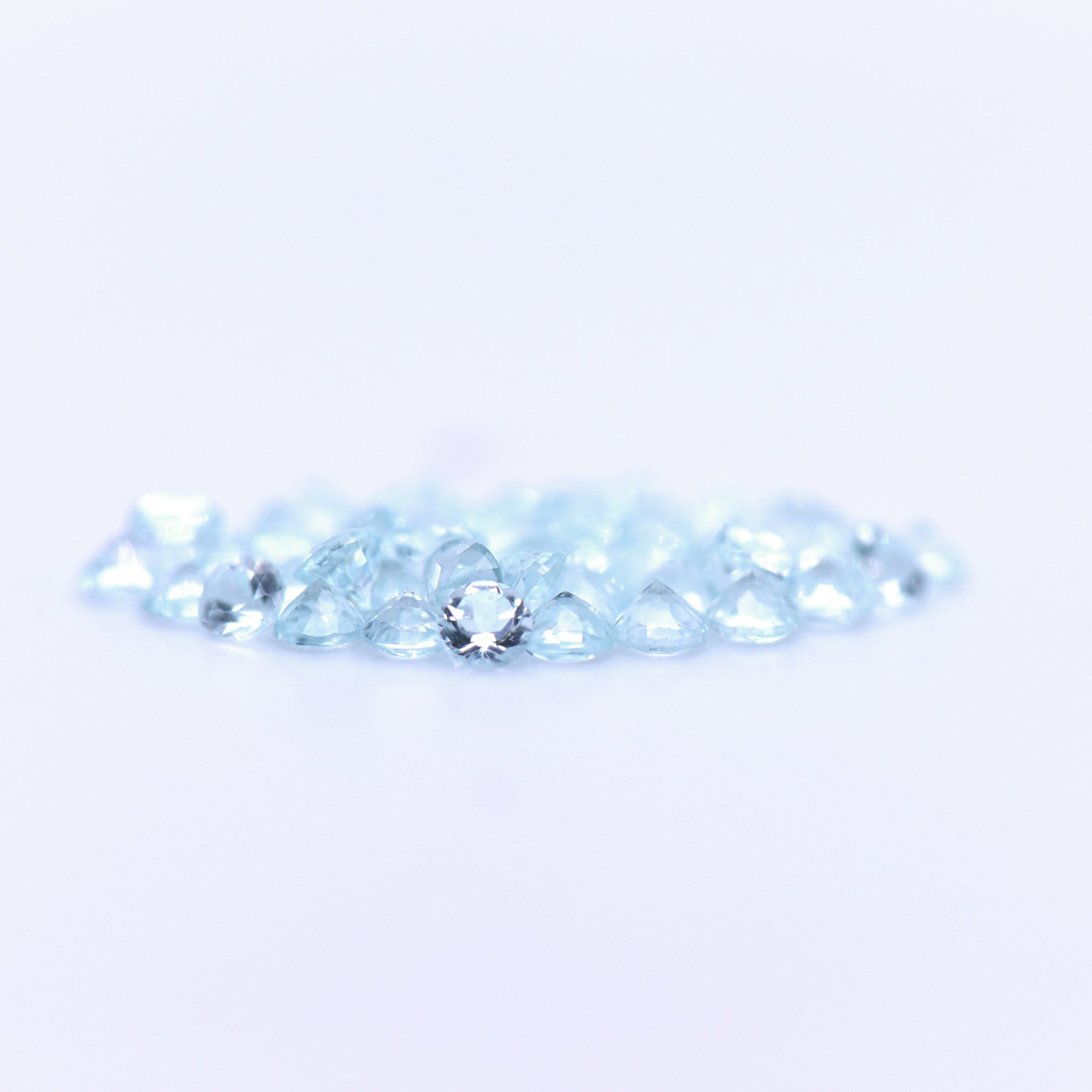 2.5mm Round Faceted Sky Blue Topaz