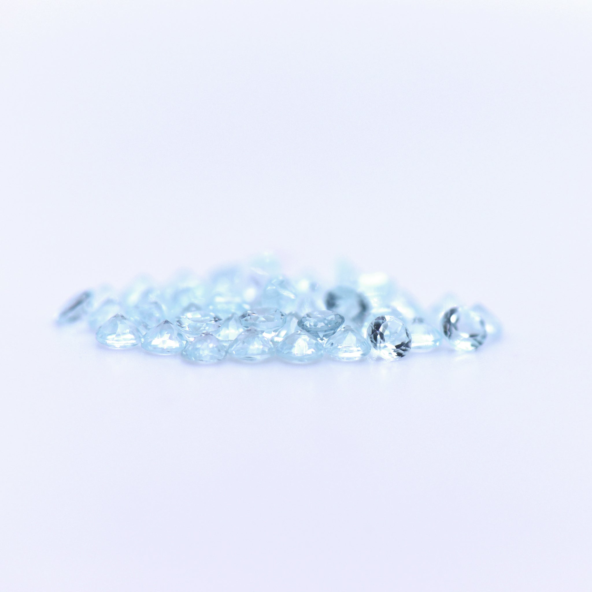 2.5mm Round Faceted Sky Blue Topaz