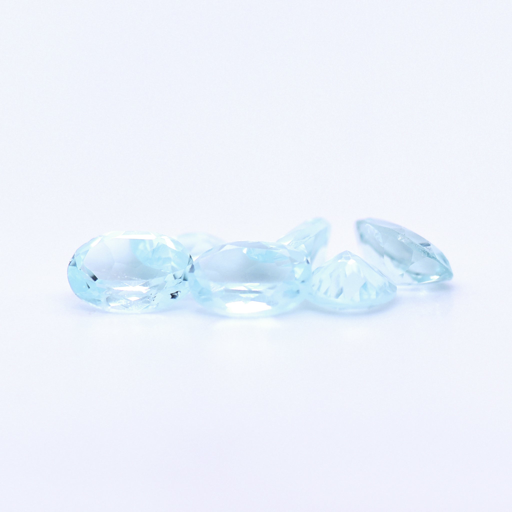 8x6 Oval Faceted Sky Blue Topaz