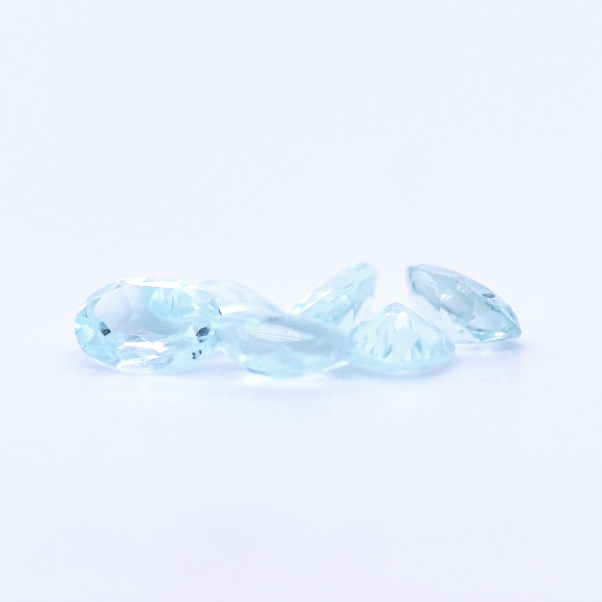 8x6 Oval Faceted Sky Blue Topaz
