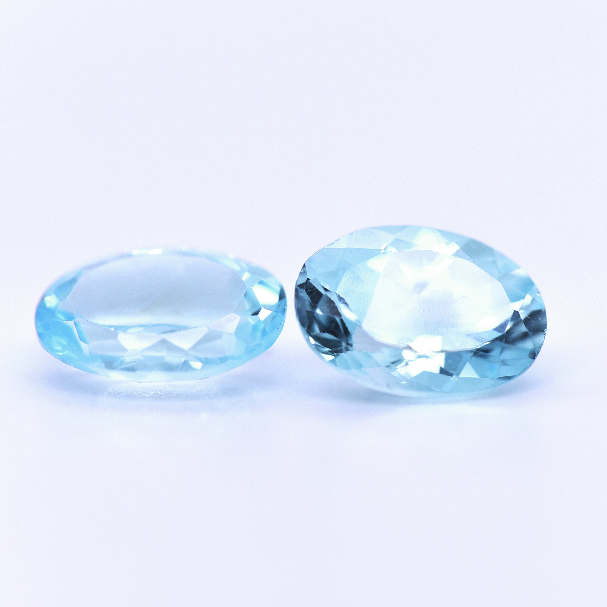 14x10 Oval Faceted Sky Blue Topaz