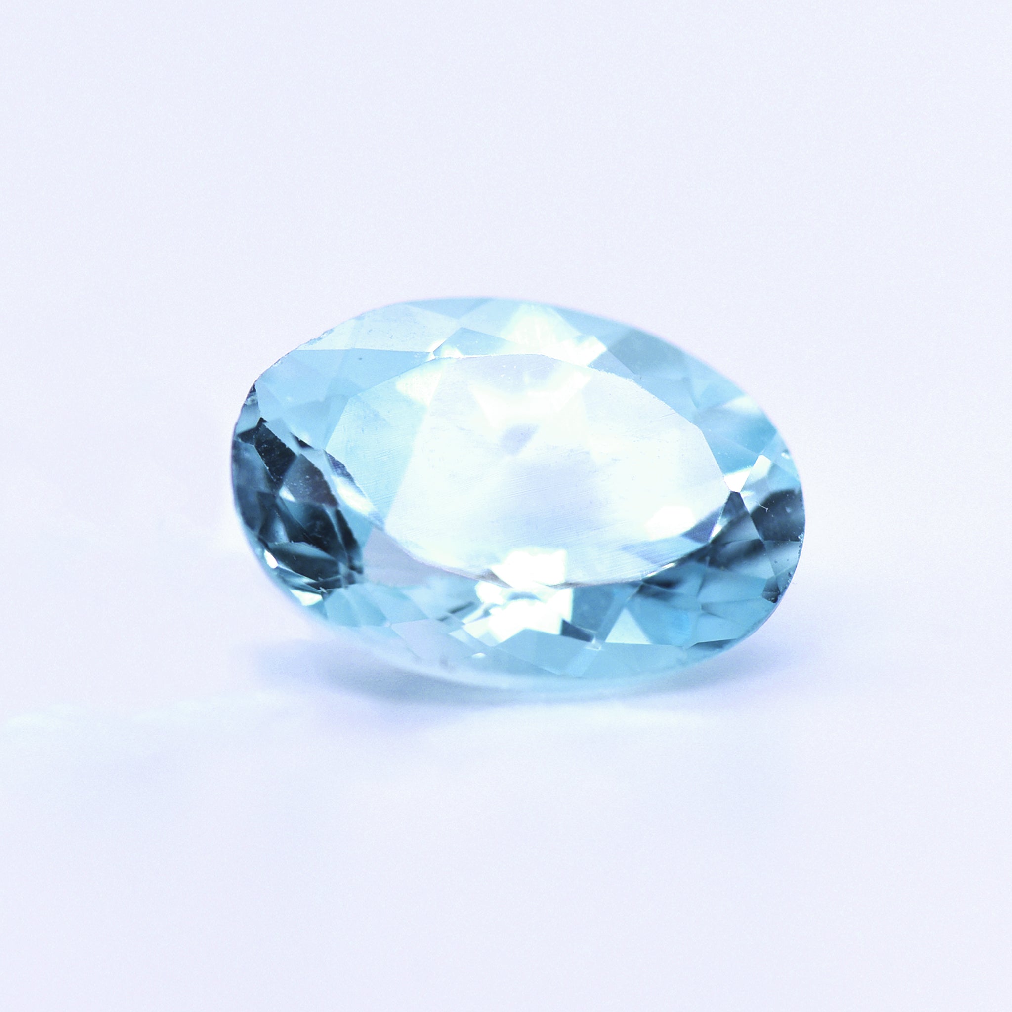 14x10 Oval Faceted Sky Blue Topaz