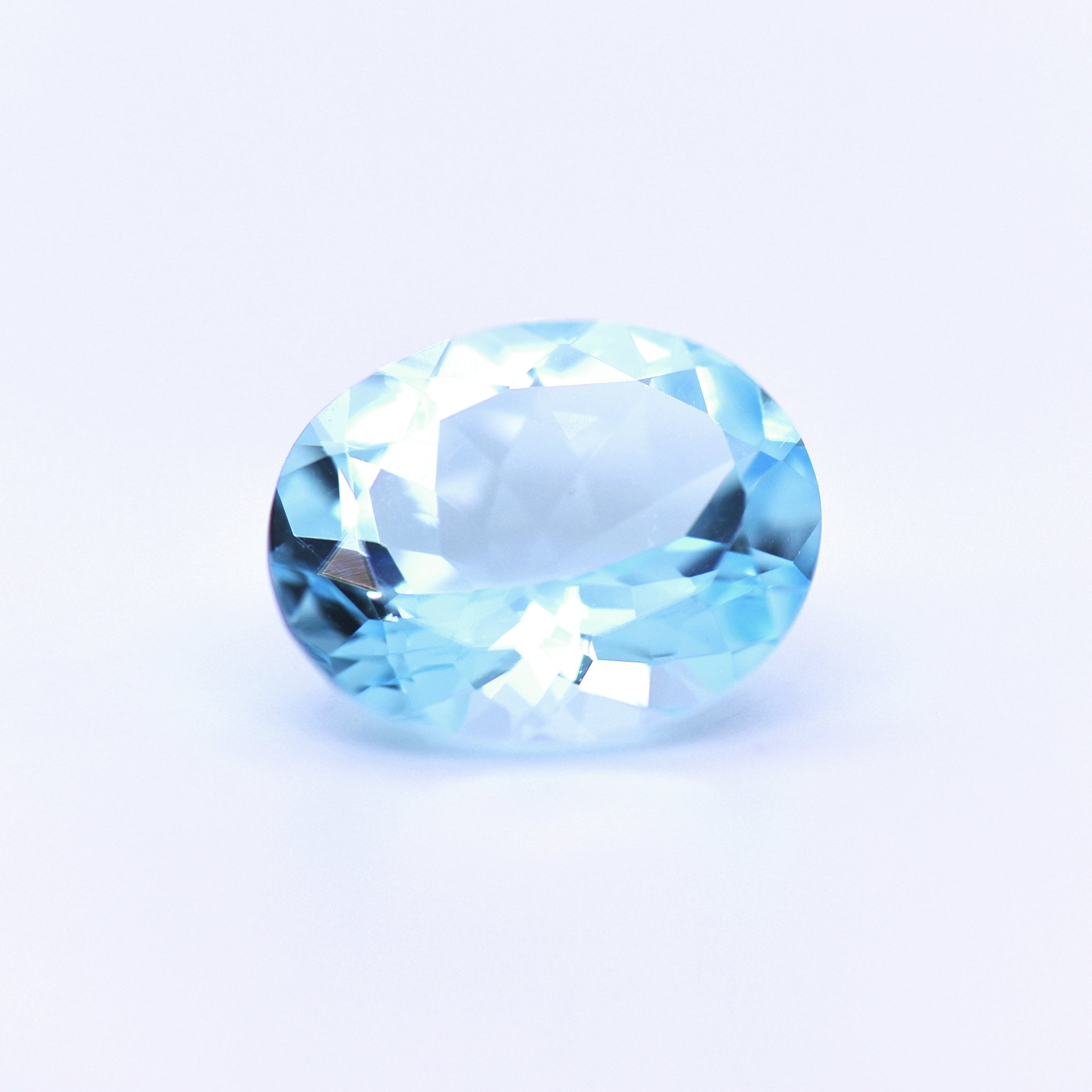 14x12 Oval Faceted Sky Blue Topaz
