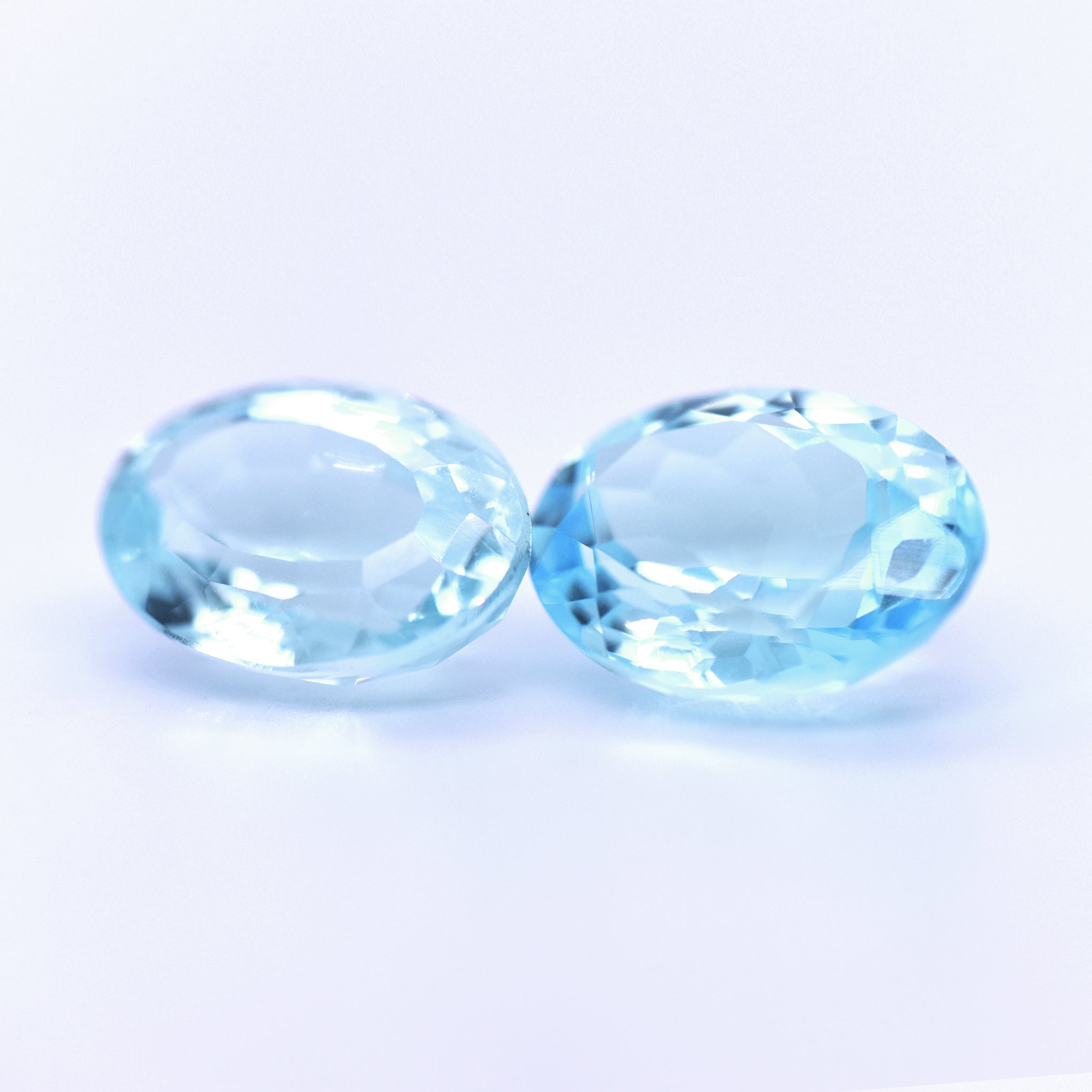 16x12 Oval Faceted Sky Blue Topaz