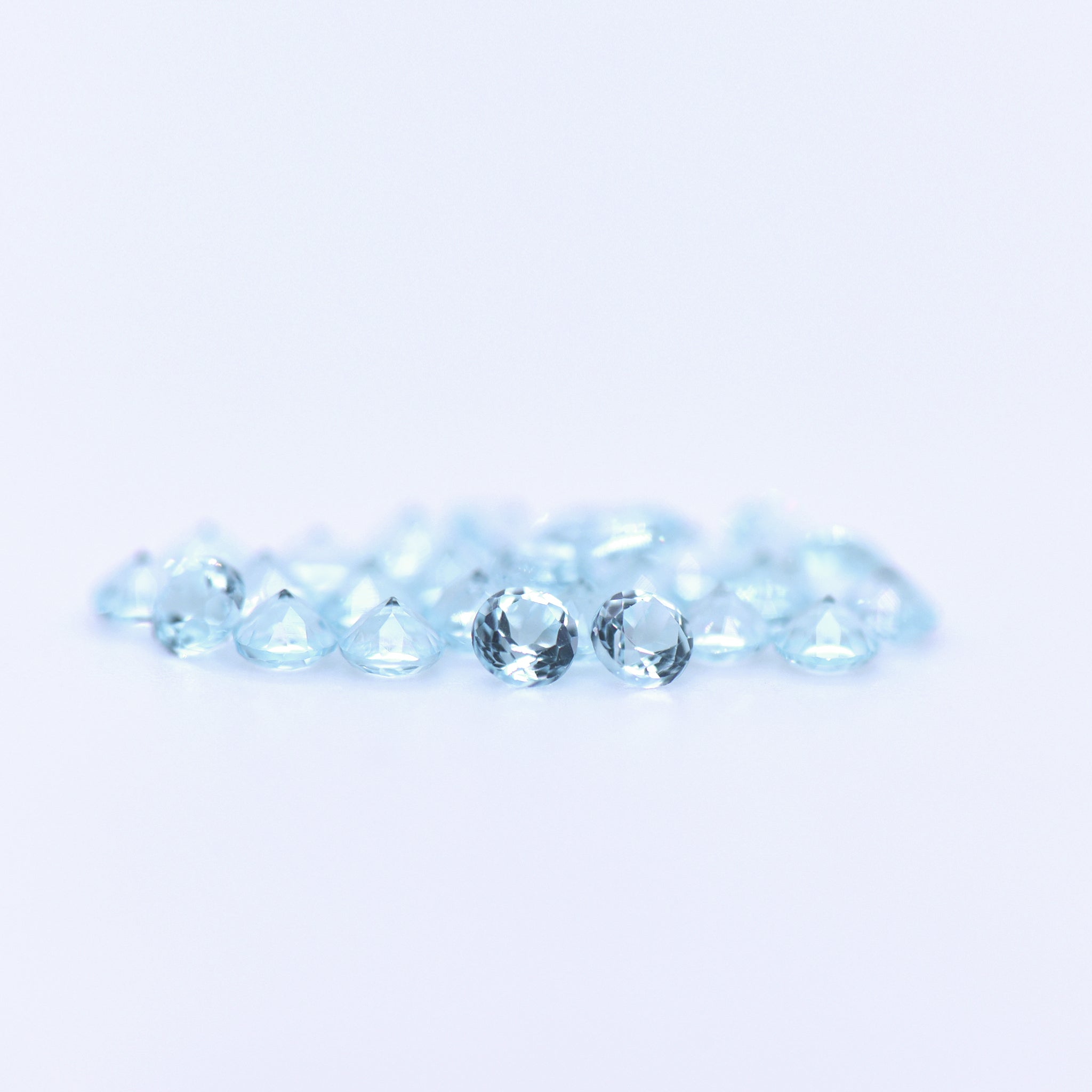 2.75mm Round Faceted Sky Blue Topaz
