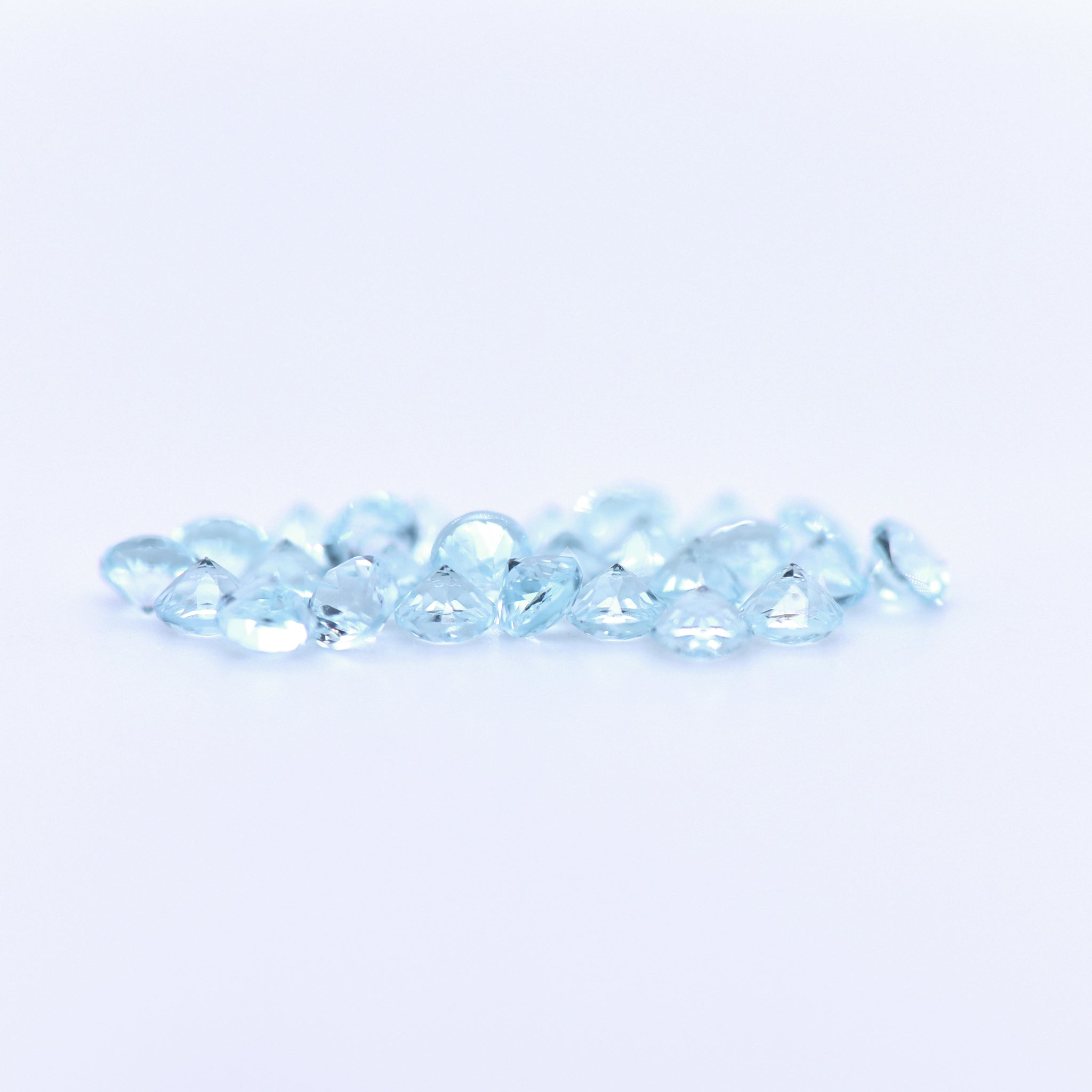2.75mm Round Faceted Sky Blue Topaz