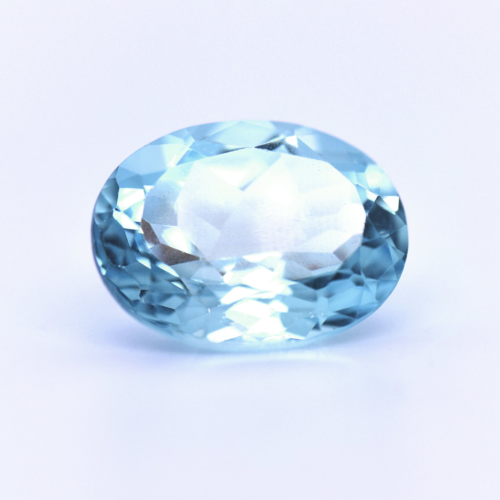 20x15 Oval Faceted Sky Blue Topaz